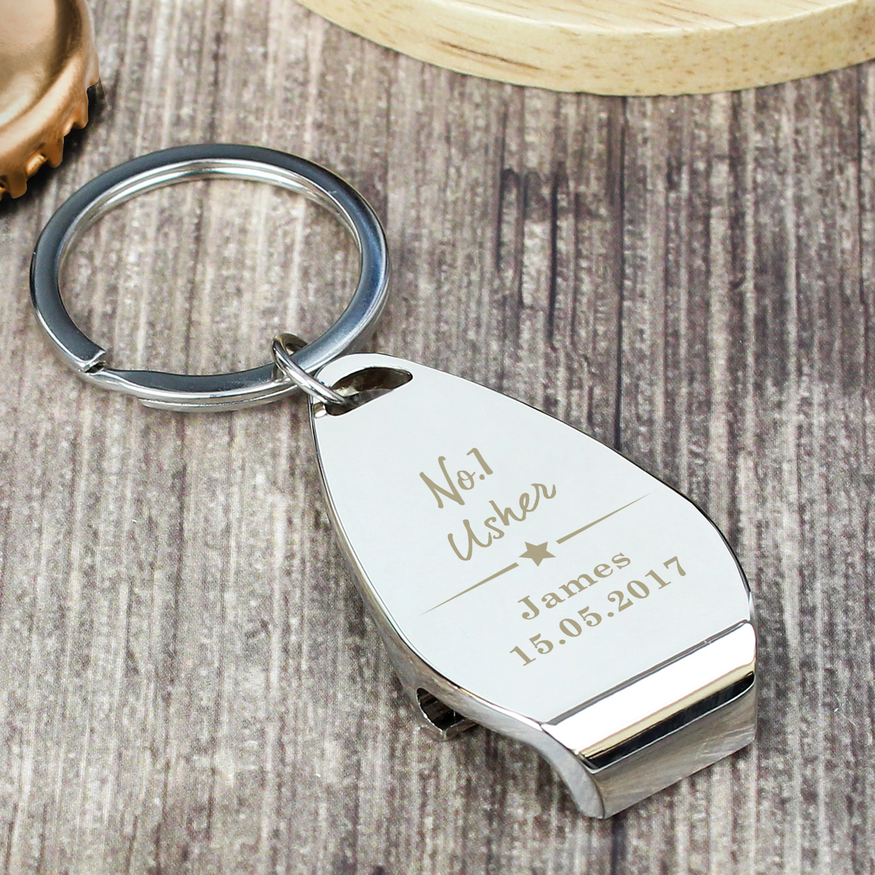 Personalised No.1 Bottle Opener Keyring - Image 5