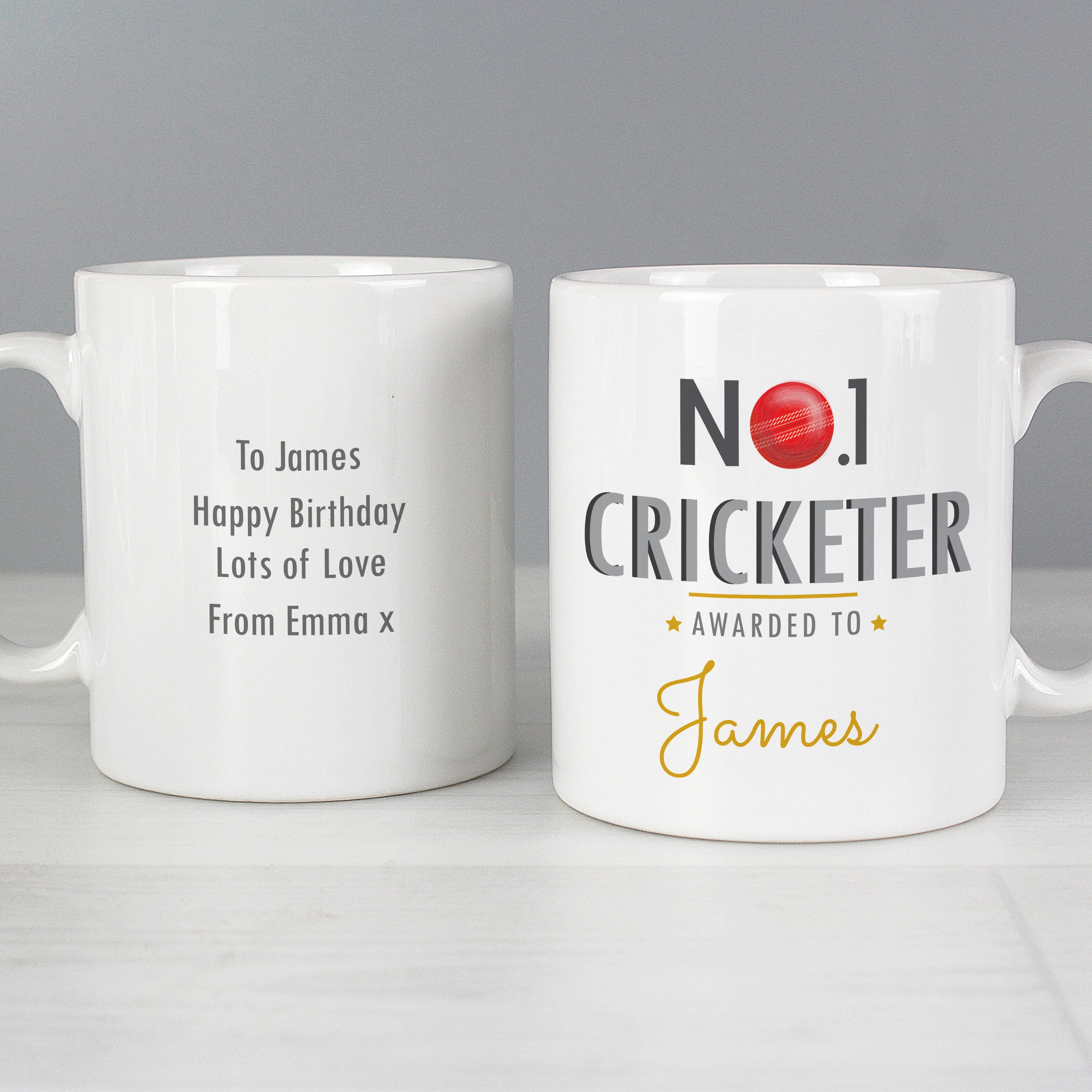 Personalised No.1 Cricketer Mug - Image 7