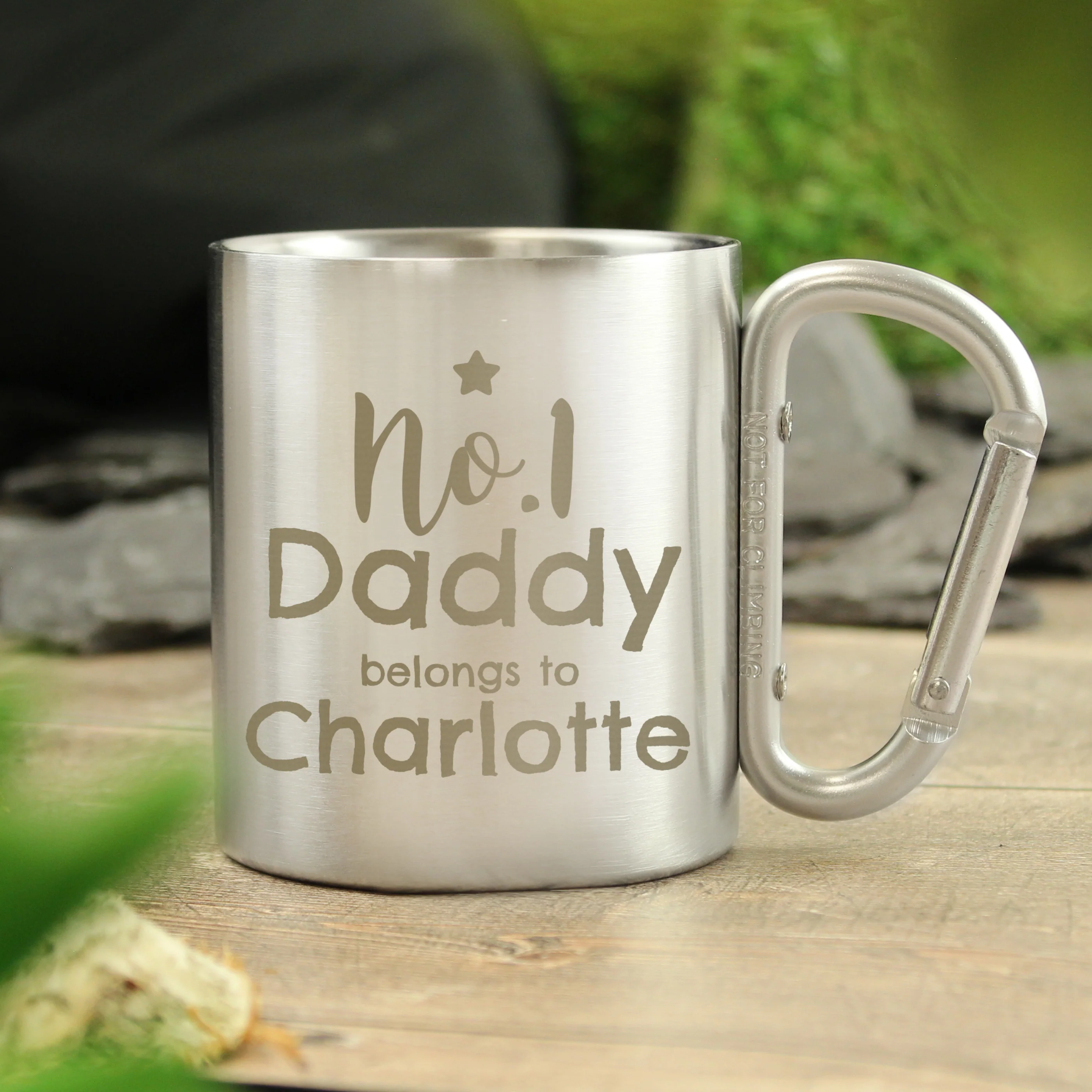 Personalised No.1 Daddy Stainless Steel Mug - Image 3