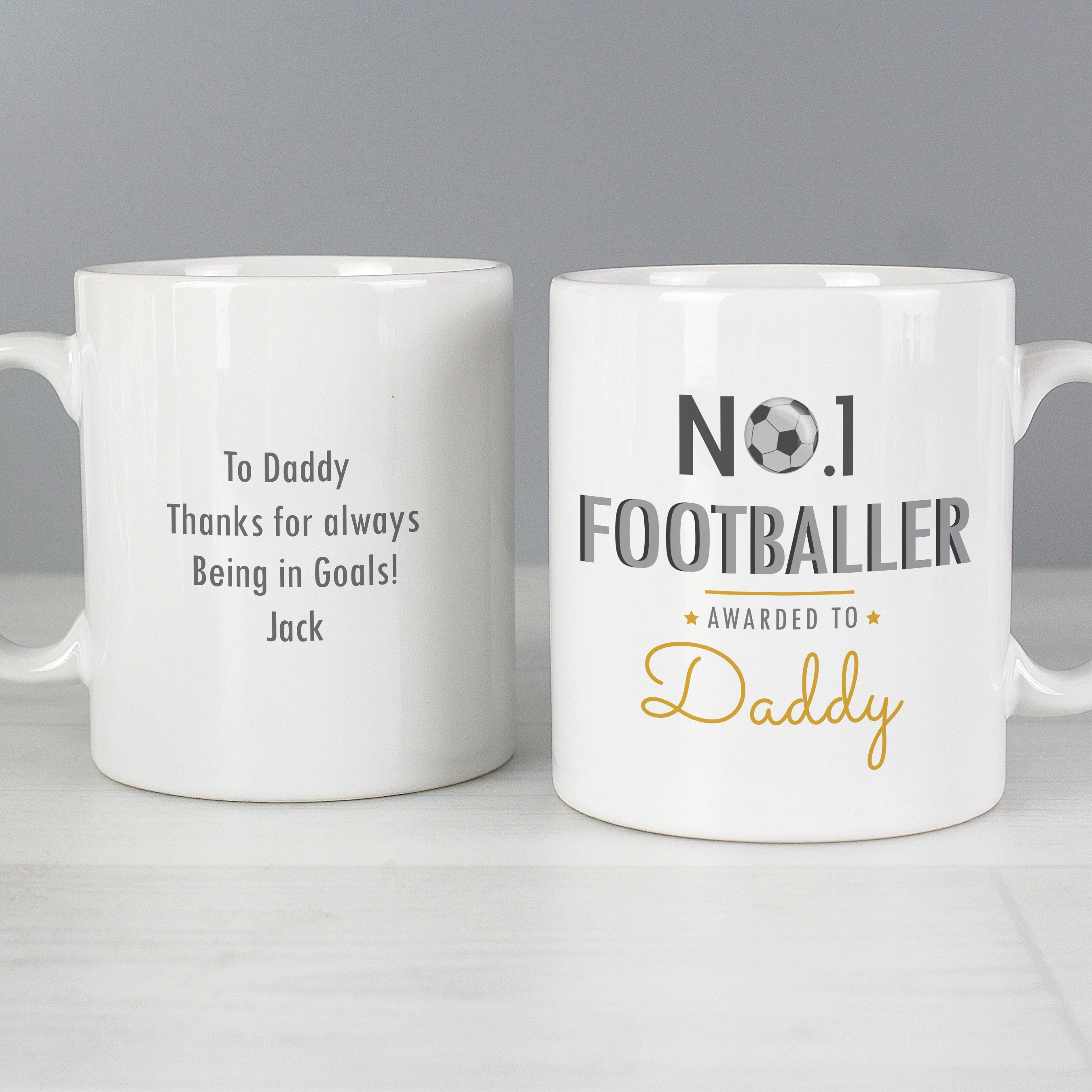 Personalised No.1 Footballer Mug - Image 3