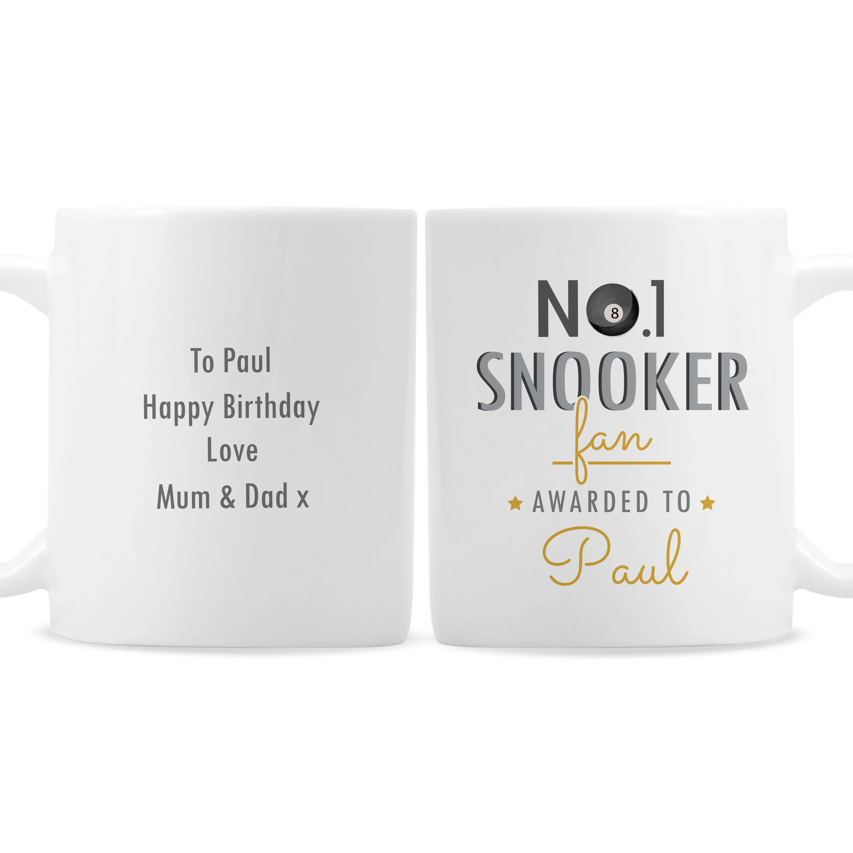 Personalised No.1 Snooker Fan Mug - Image 2