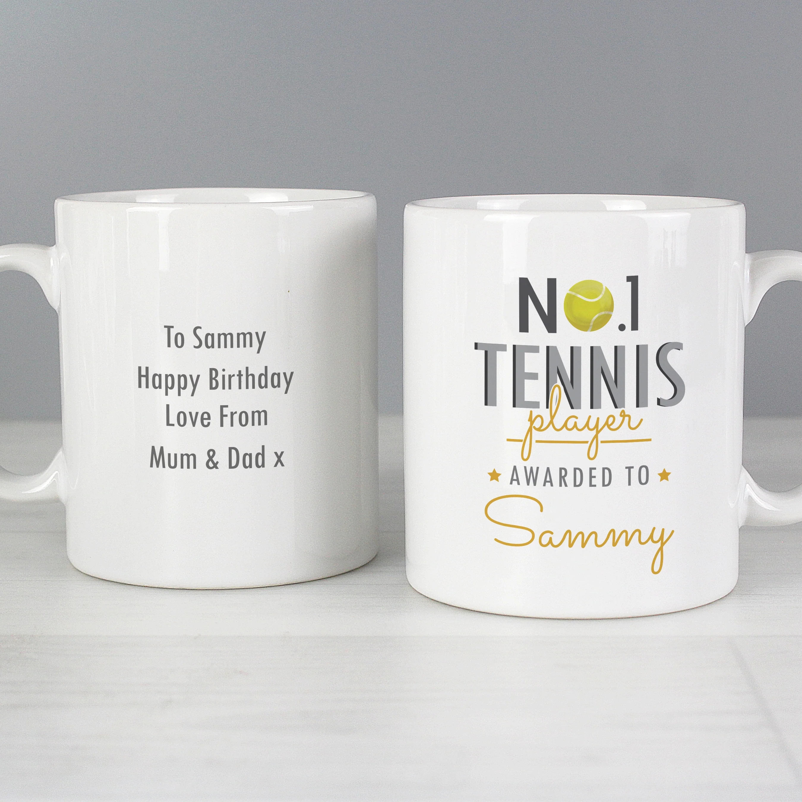 Personalised No.1 Tennis Player Mug - Image 4