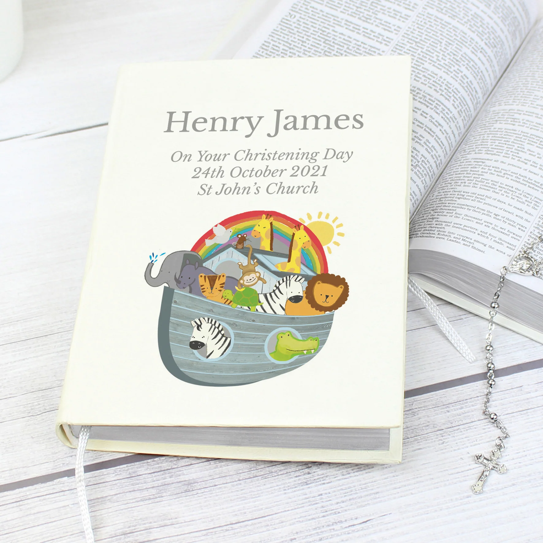 Personalised Noahs Ark Holy Bible - Eco-friendly - Image 2