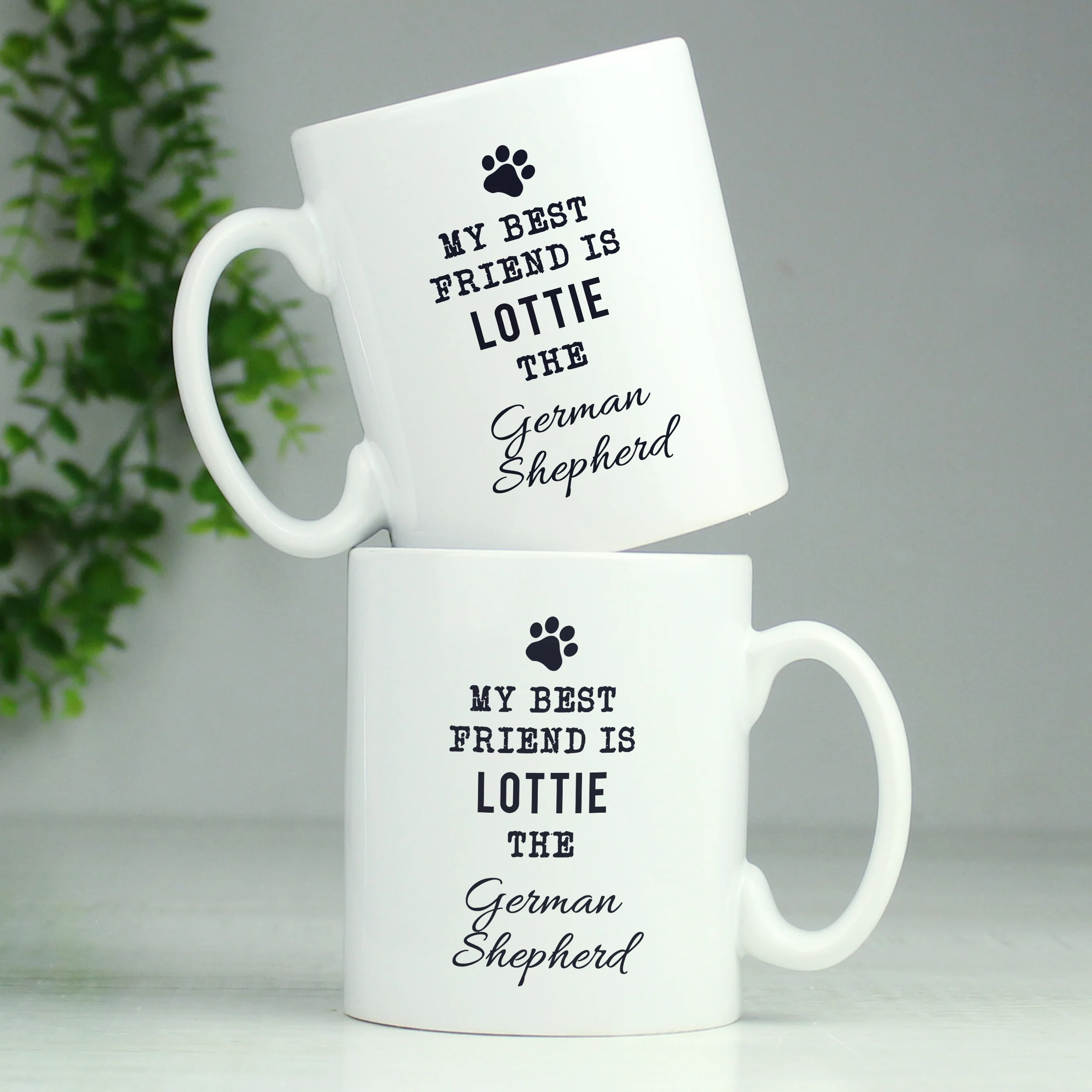 Personalised Paw Print Dog Breed Mug - Image 2