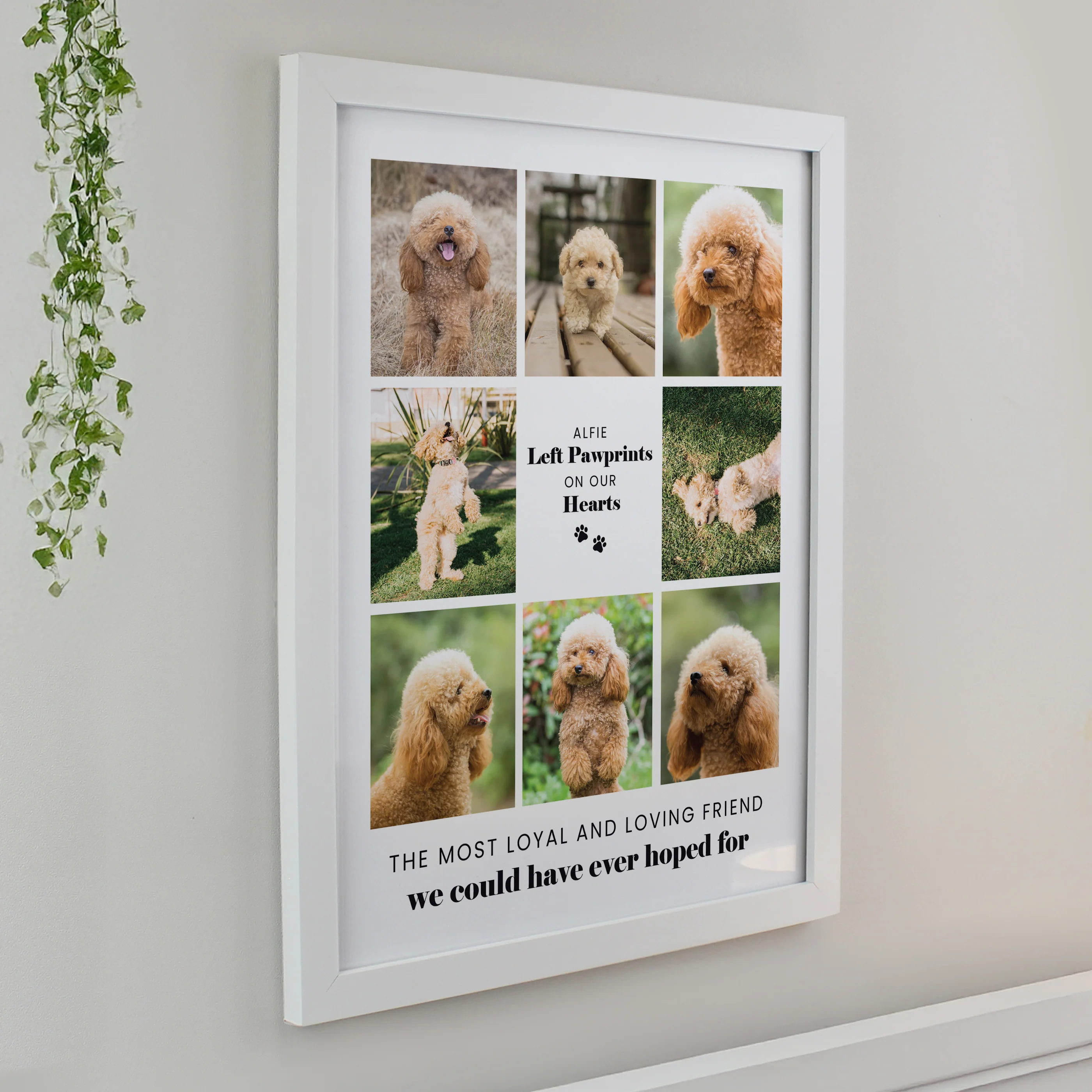 Personalised Pet Multi Photo Upload White Framed Print - Image 2