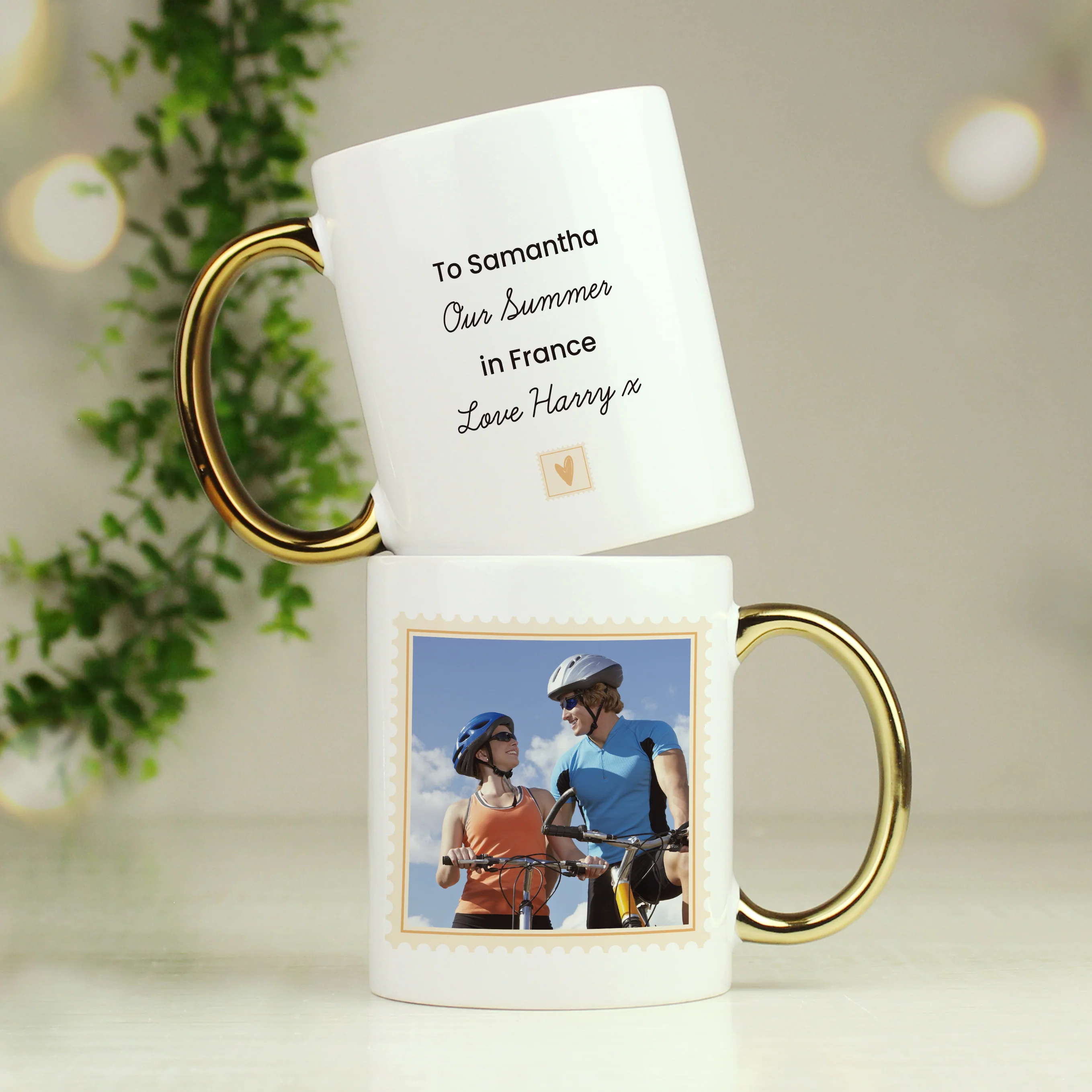 Personalised Photo Upload Gold Handled Mug - Image 4