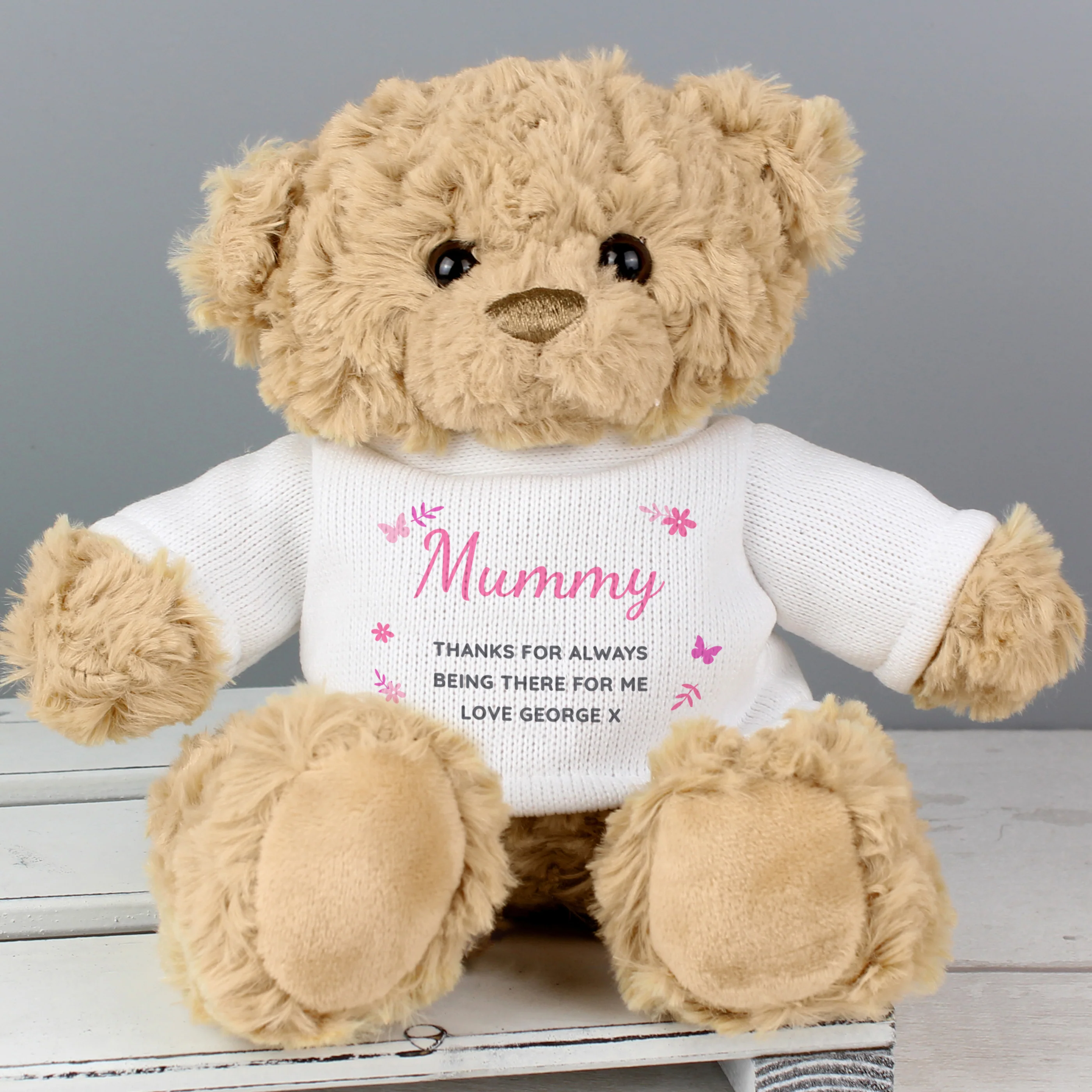 Personalised Pink Message Teddy Bear - Image 4