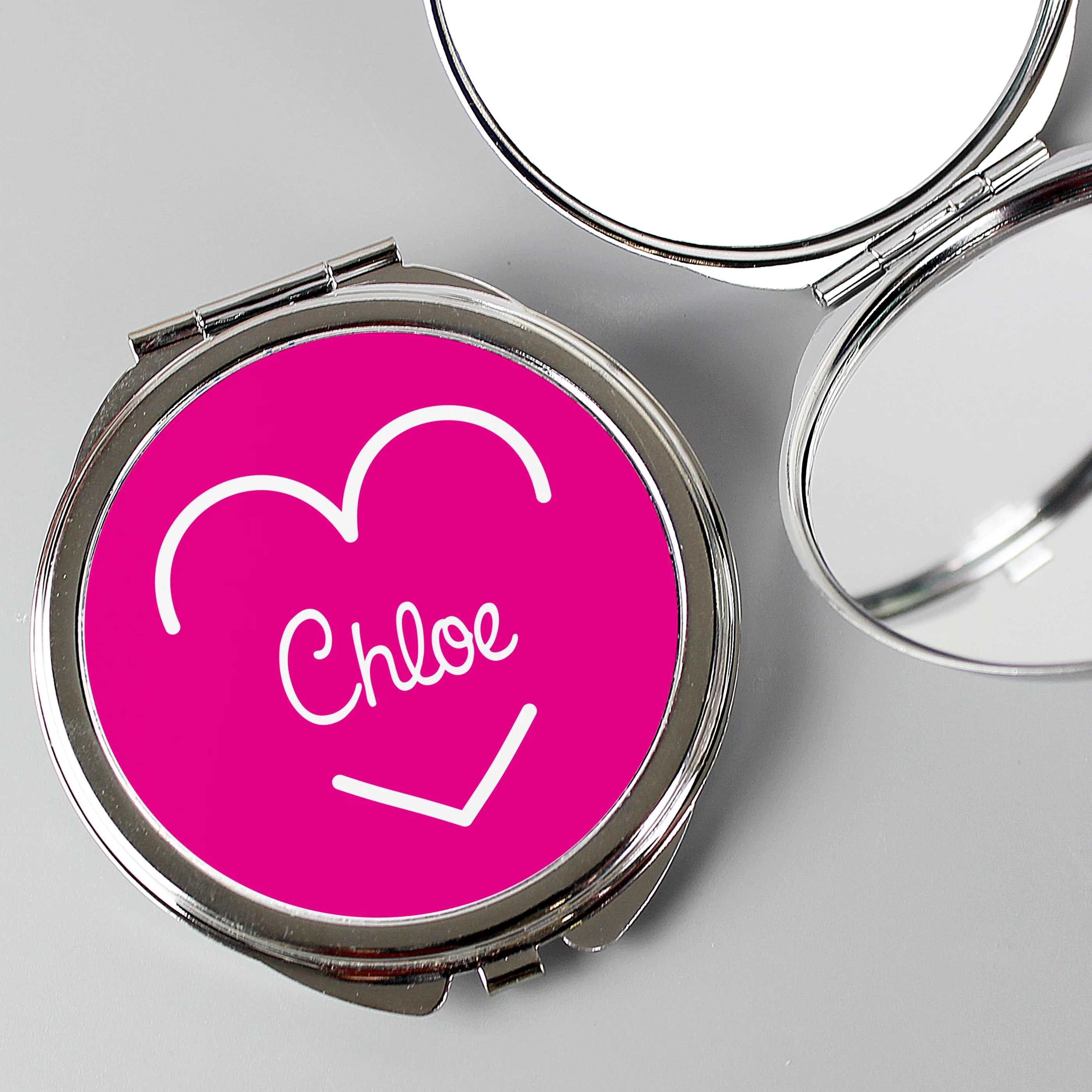 Personalised Pink Name Compact Mirror - Image 5