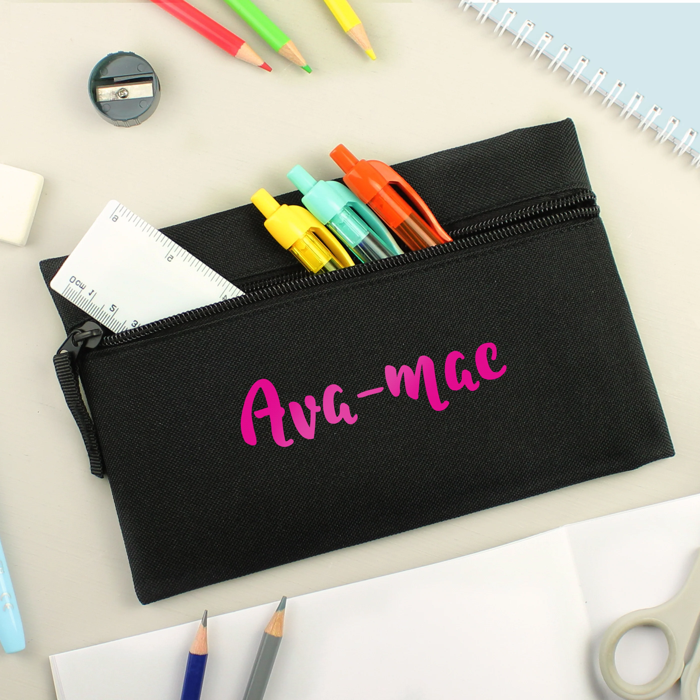 Personalised Pink Name Pencil Case - Image 3