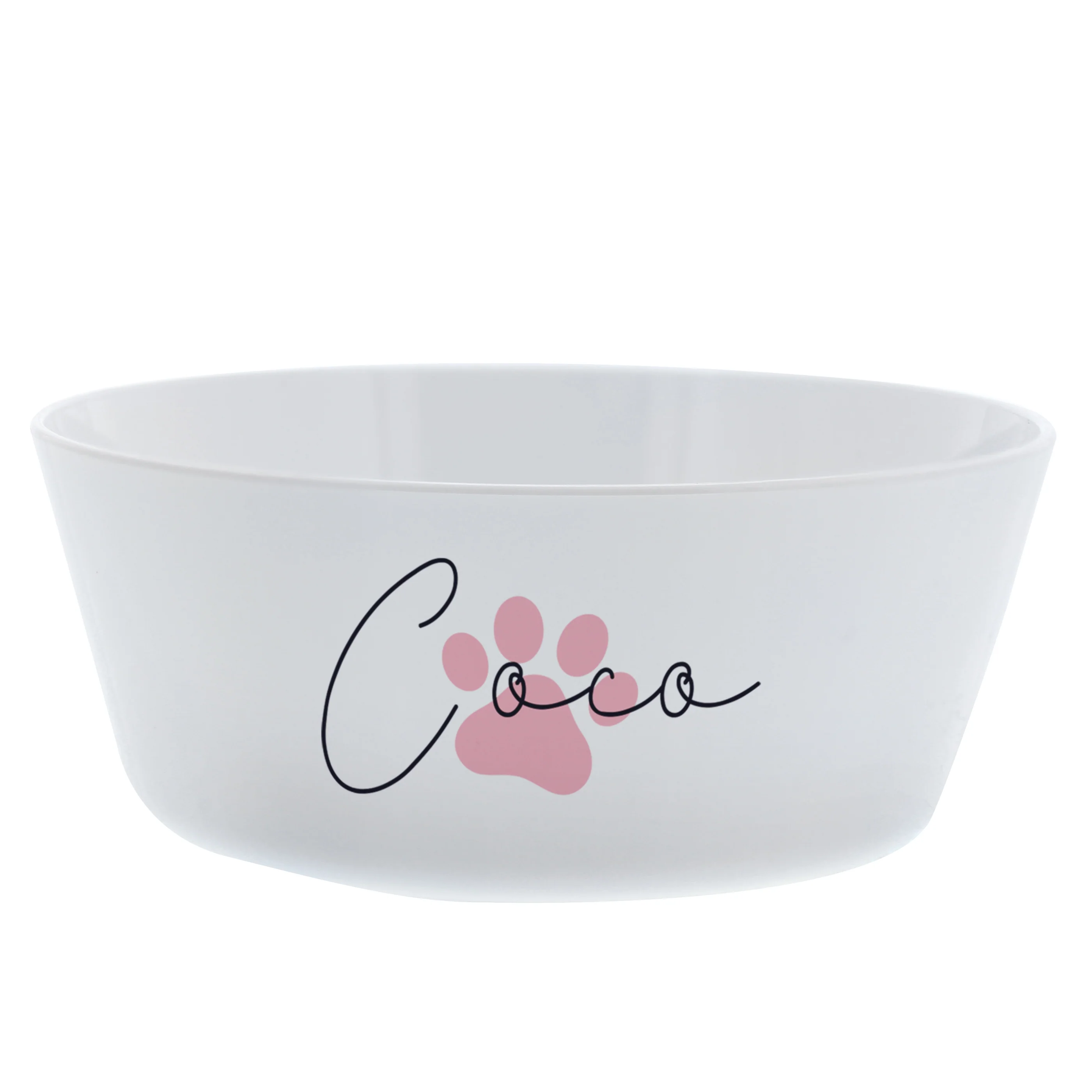 Personalised Pink Paw Print Plastic Cat Bowl - Image 4