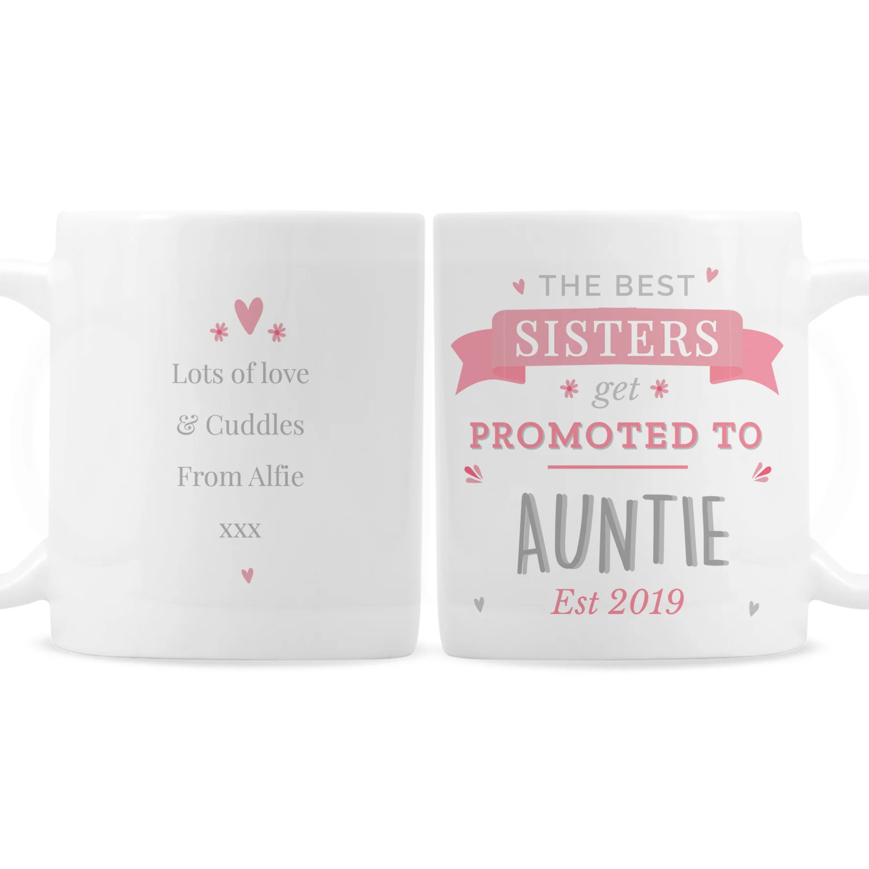 Personalised Pink Promoted To Mug - Image 5