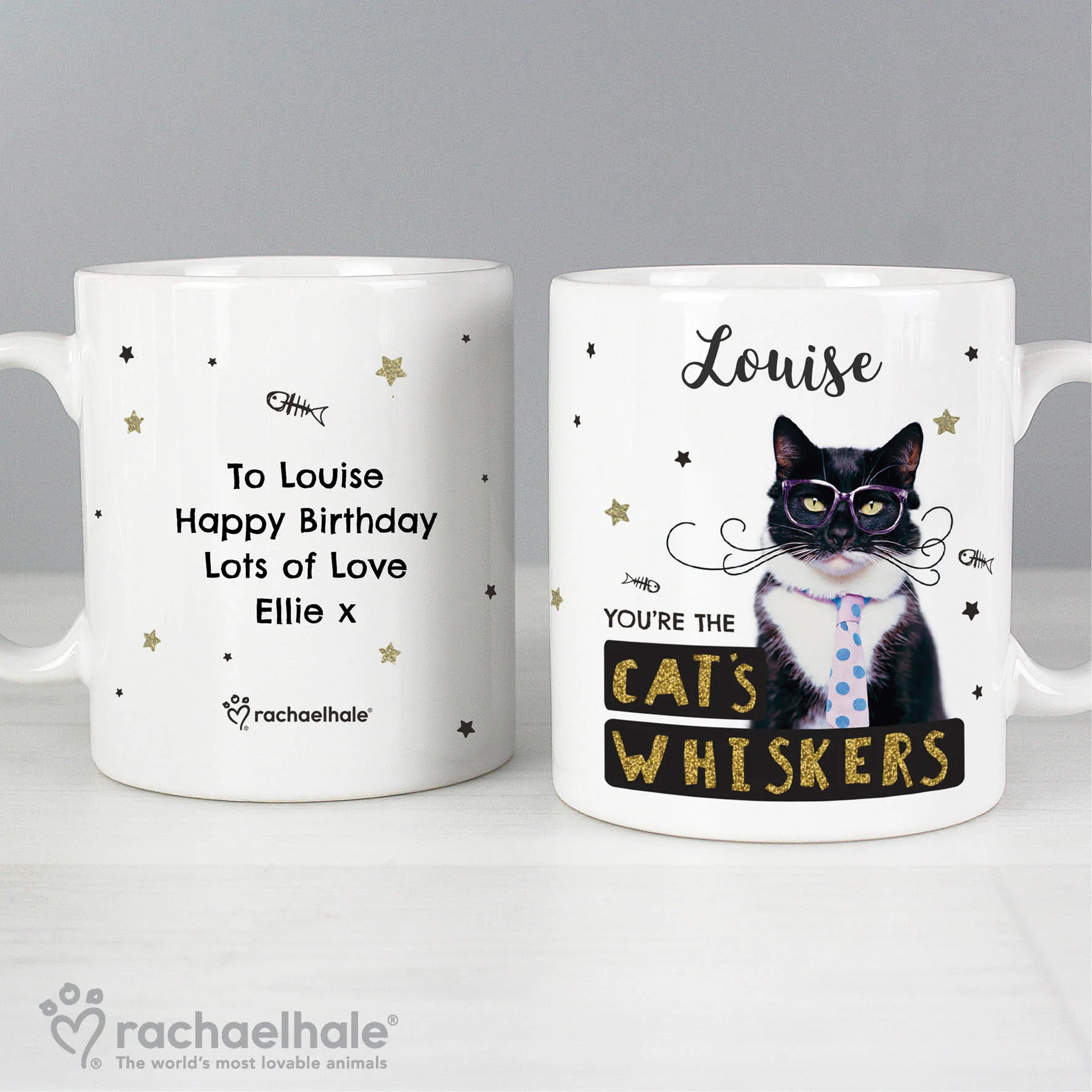 Personalised Rachael Hale 'You're the Cat's Whiskers' Mug - Image 4