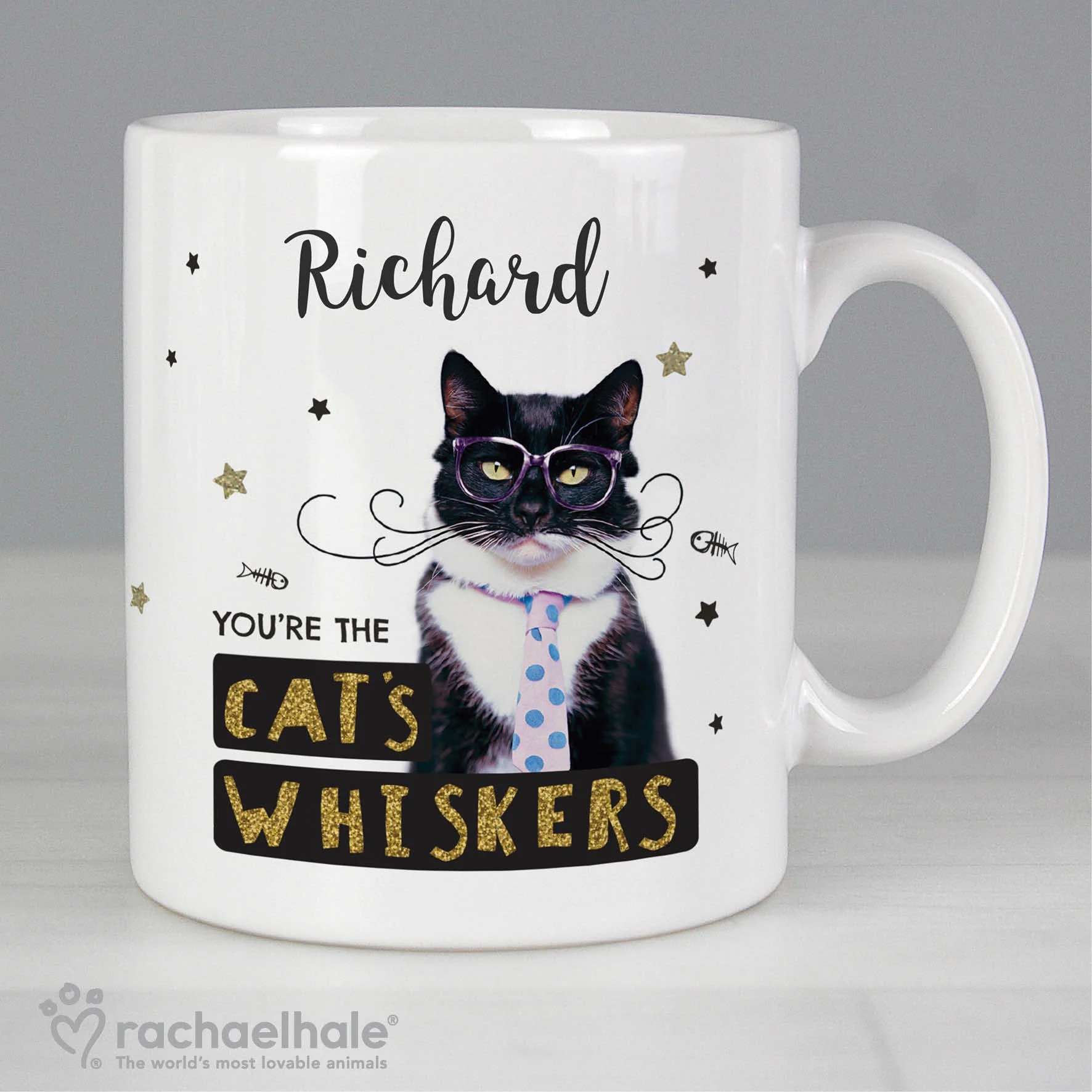 Personalised Rachael Hale 'You're the Cat's Whiskers' Mug - Image 5