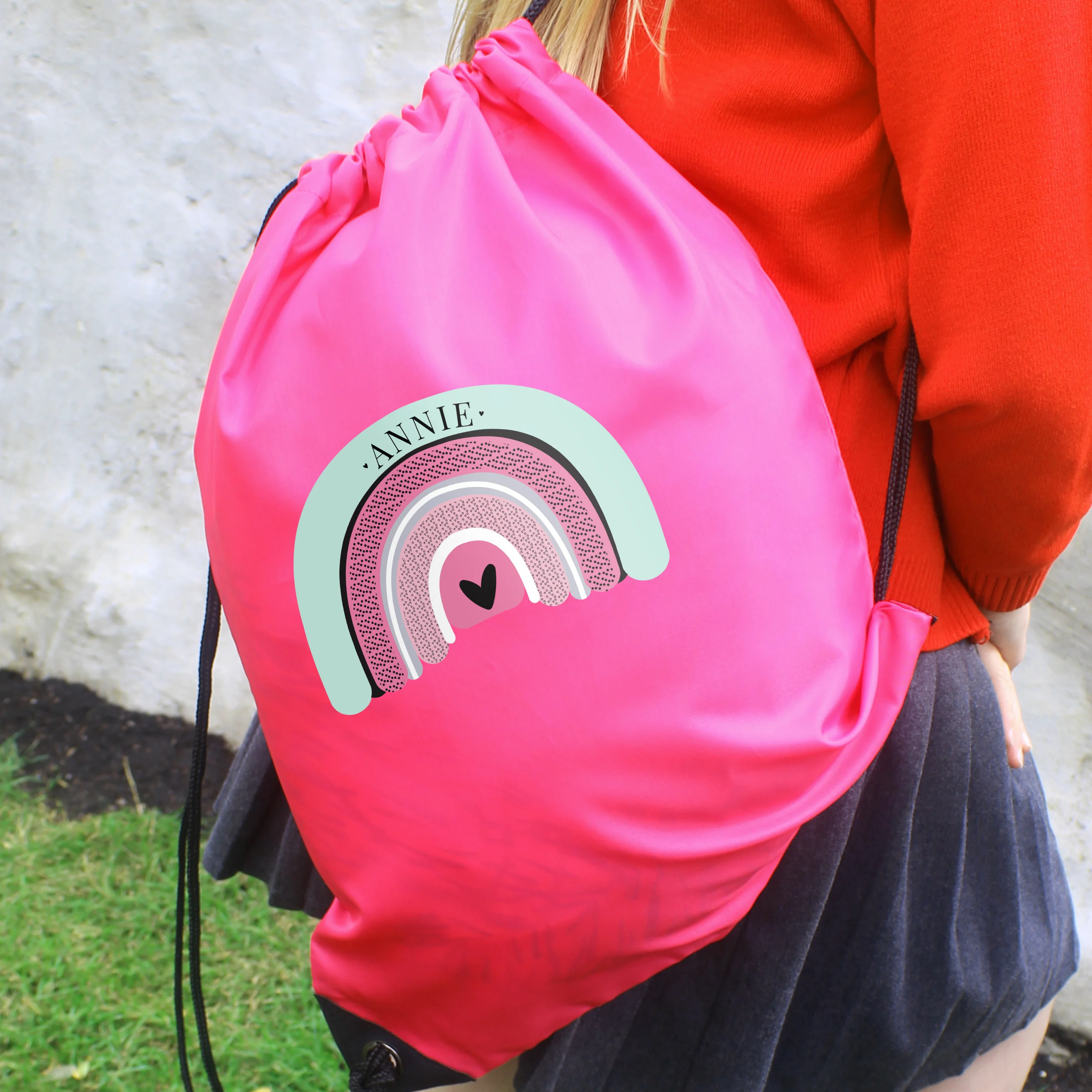 Personalised Rainbow Pink Kit Bag - Image 7