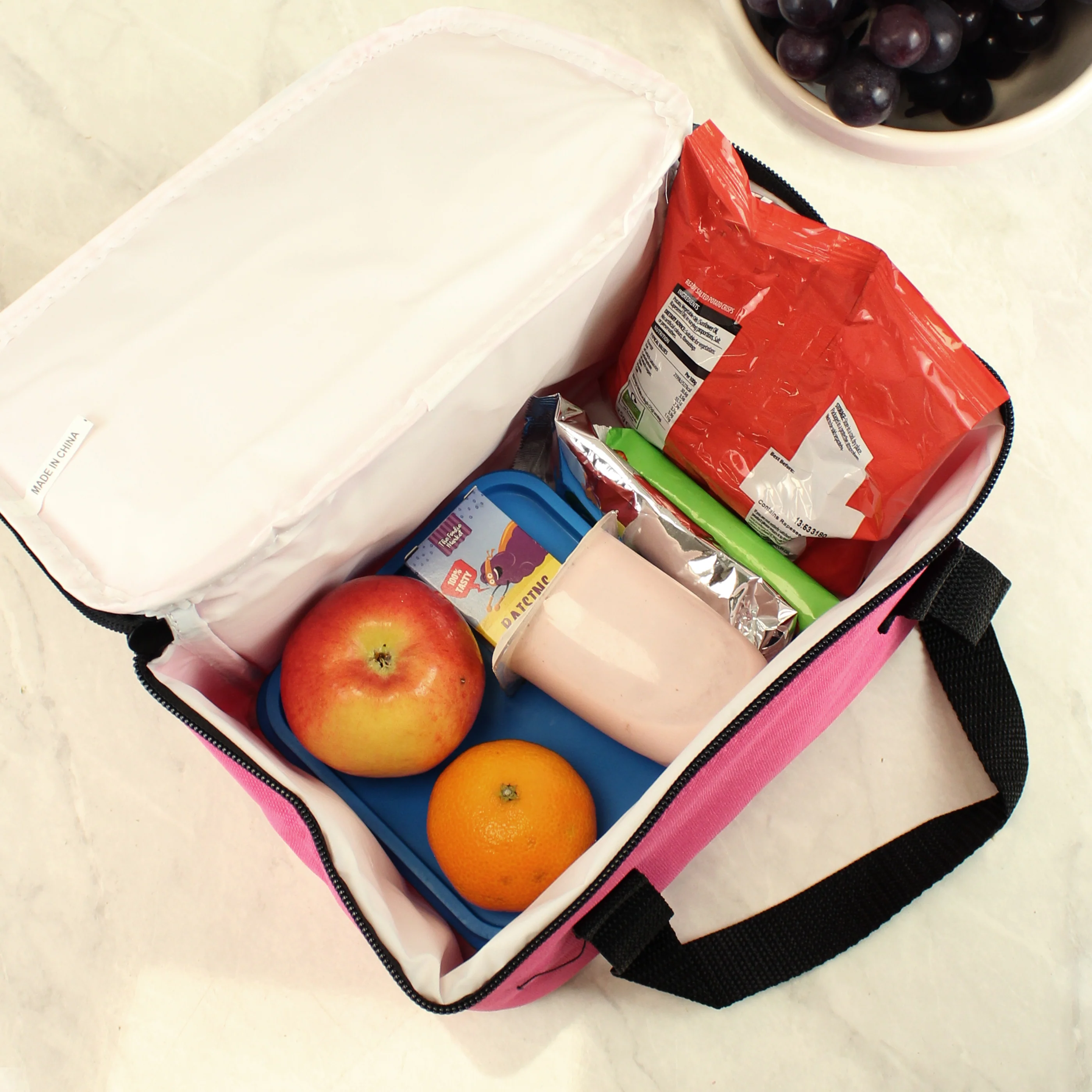 Personalised Rainbow Pink Lunch Bag - Image 6