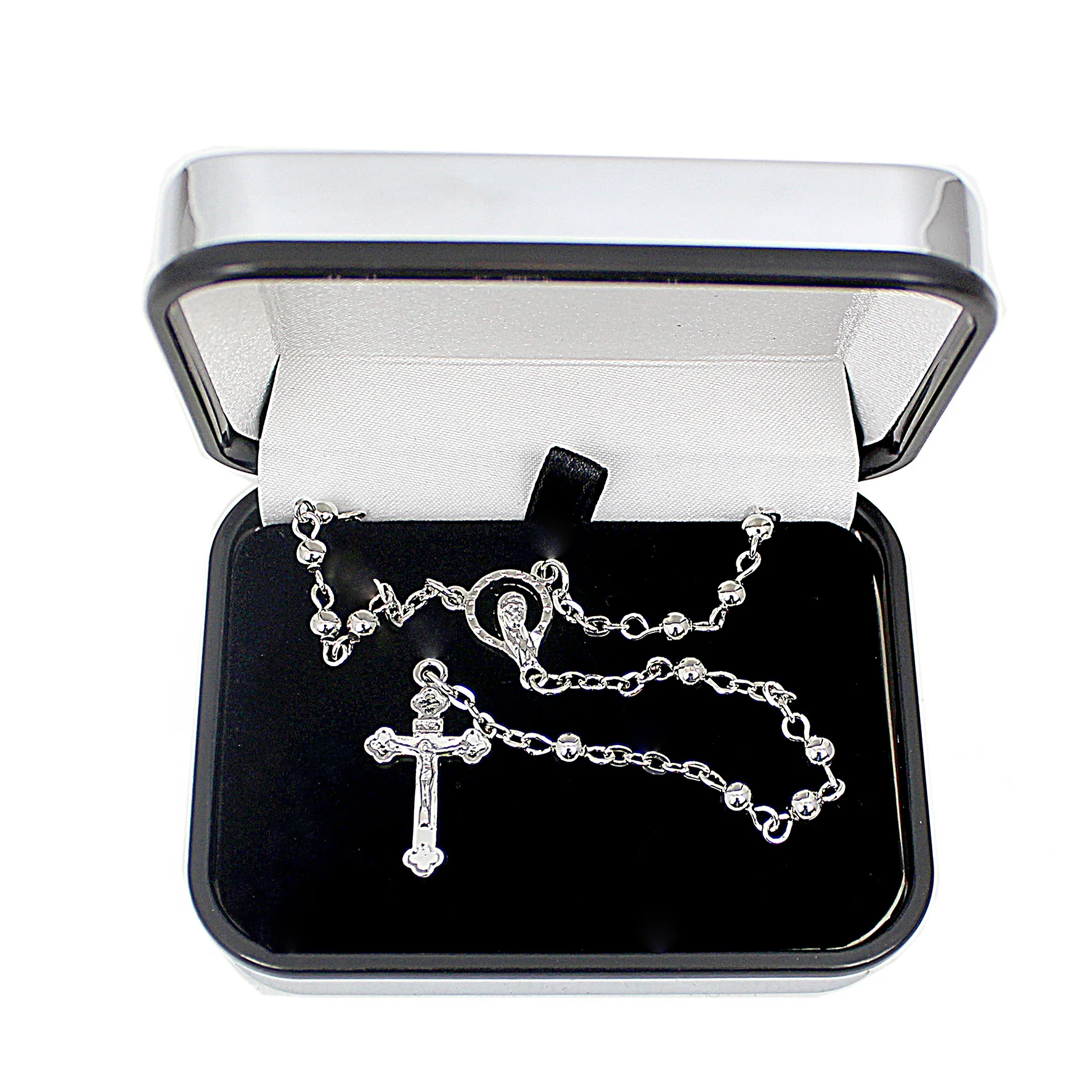 Personalised Rosary Beads and Cross Trinket Box - Image 3
