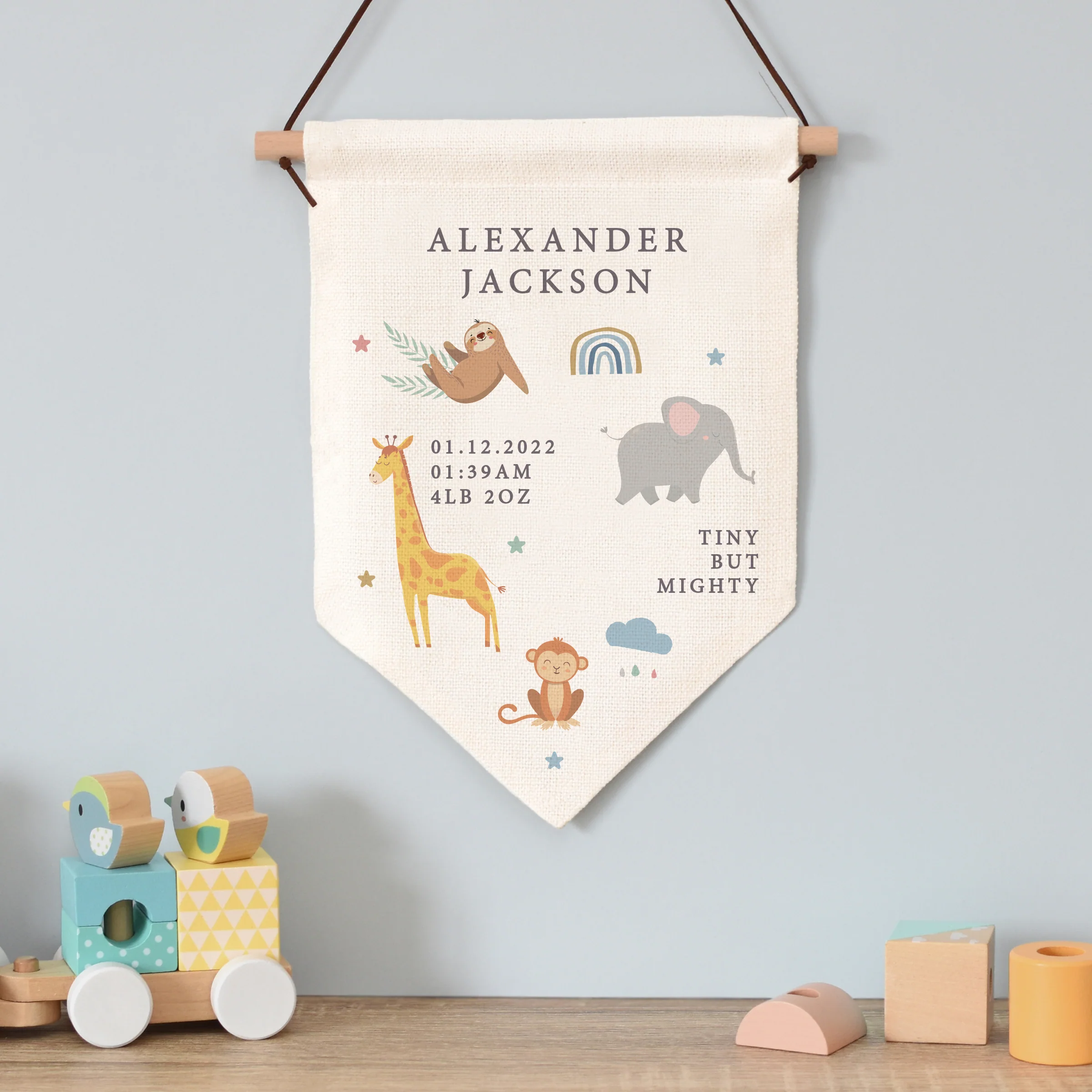 Personalised Safari Animals Hanging Banner - Image 4