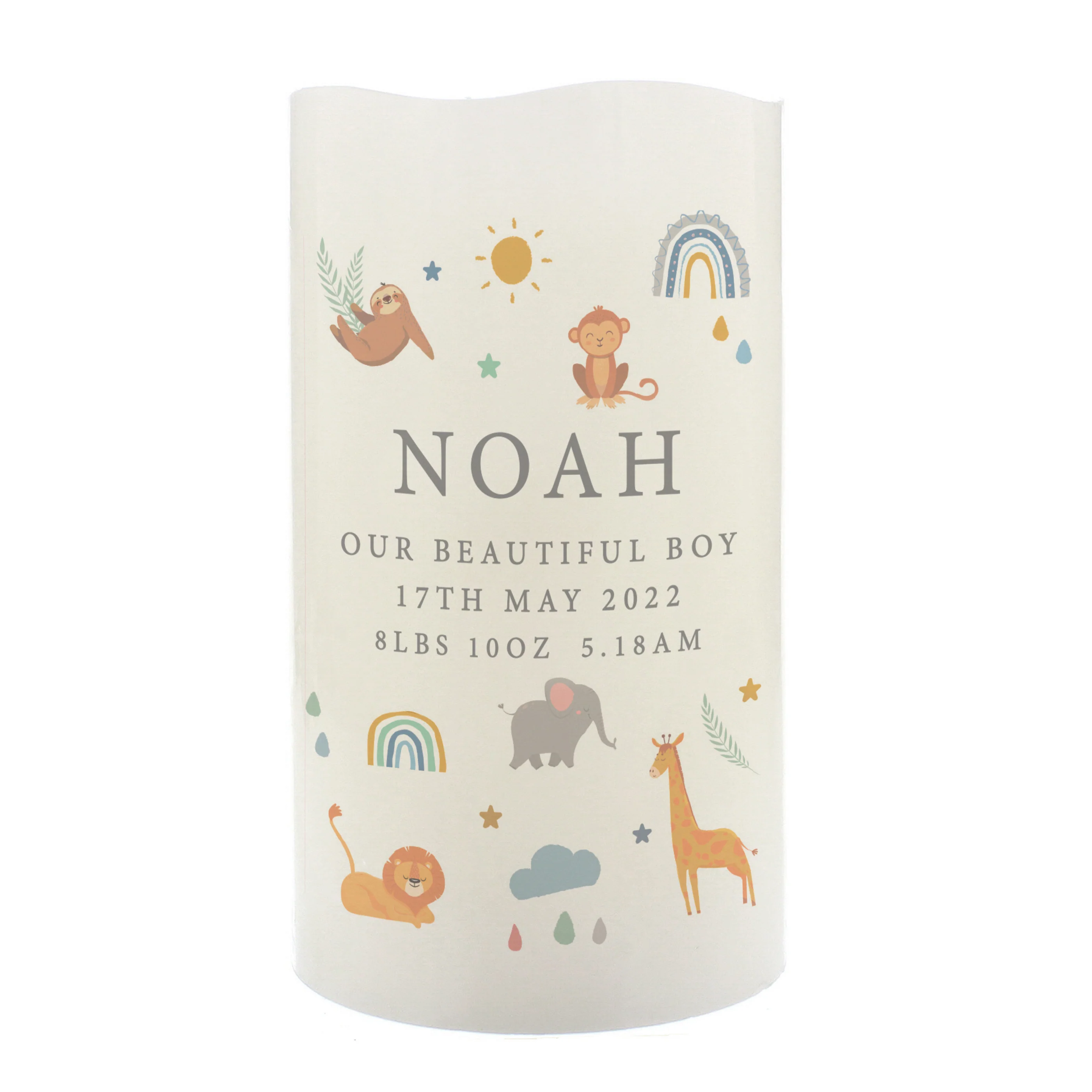 Personalised Safari Animals LED Candle - Image 5