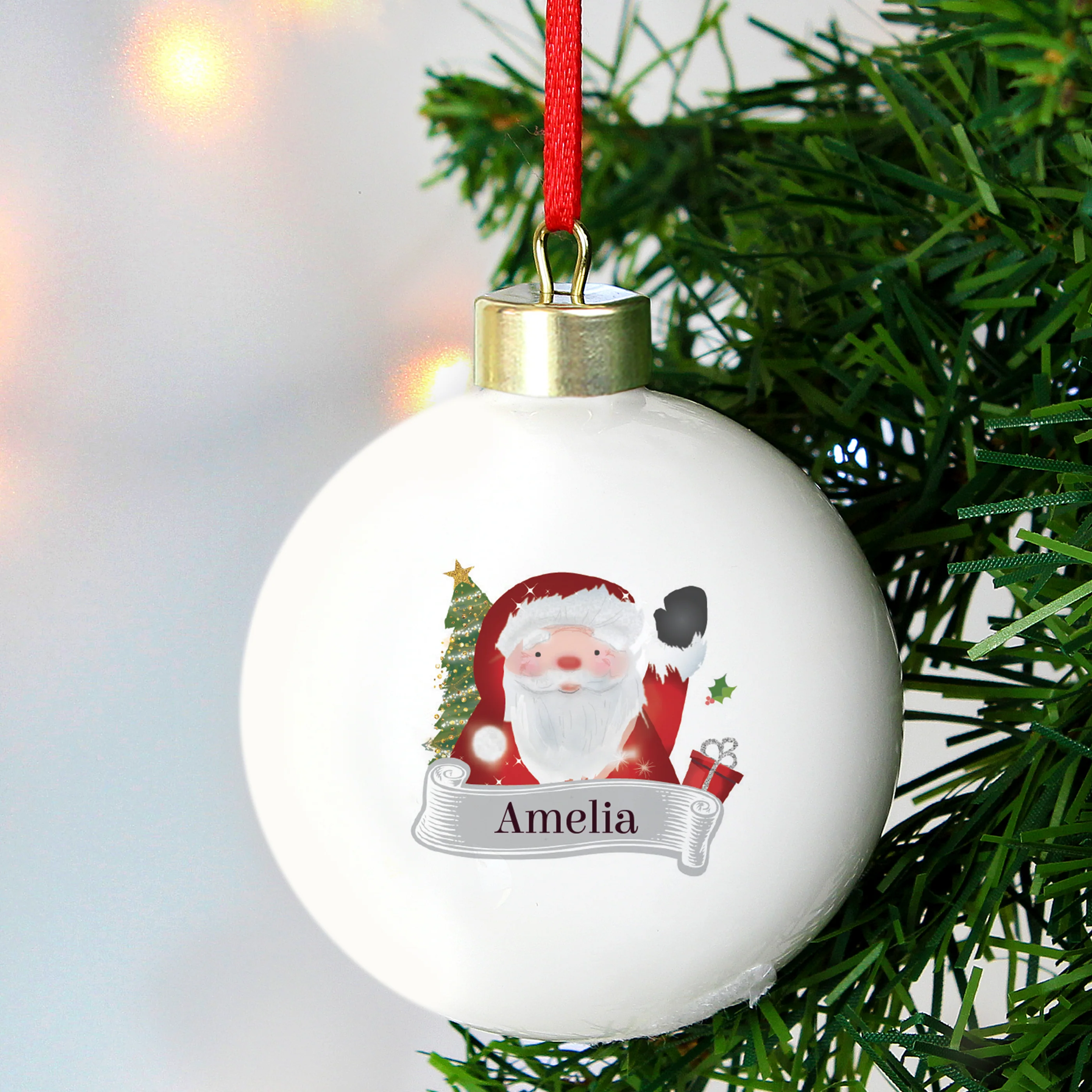 Personalised Santa Claus Bauble - Image 2