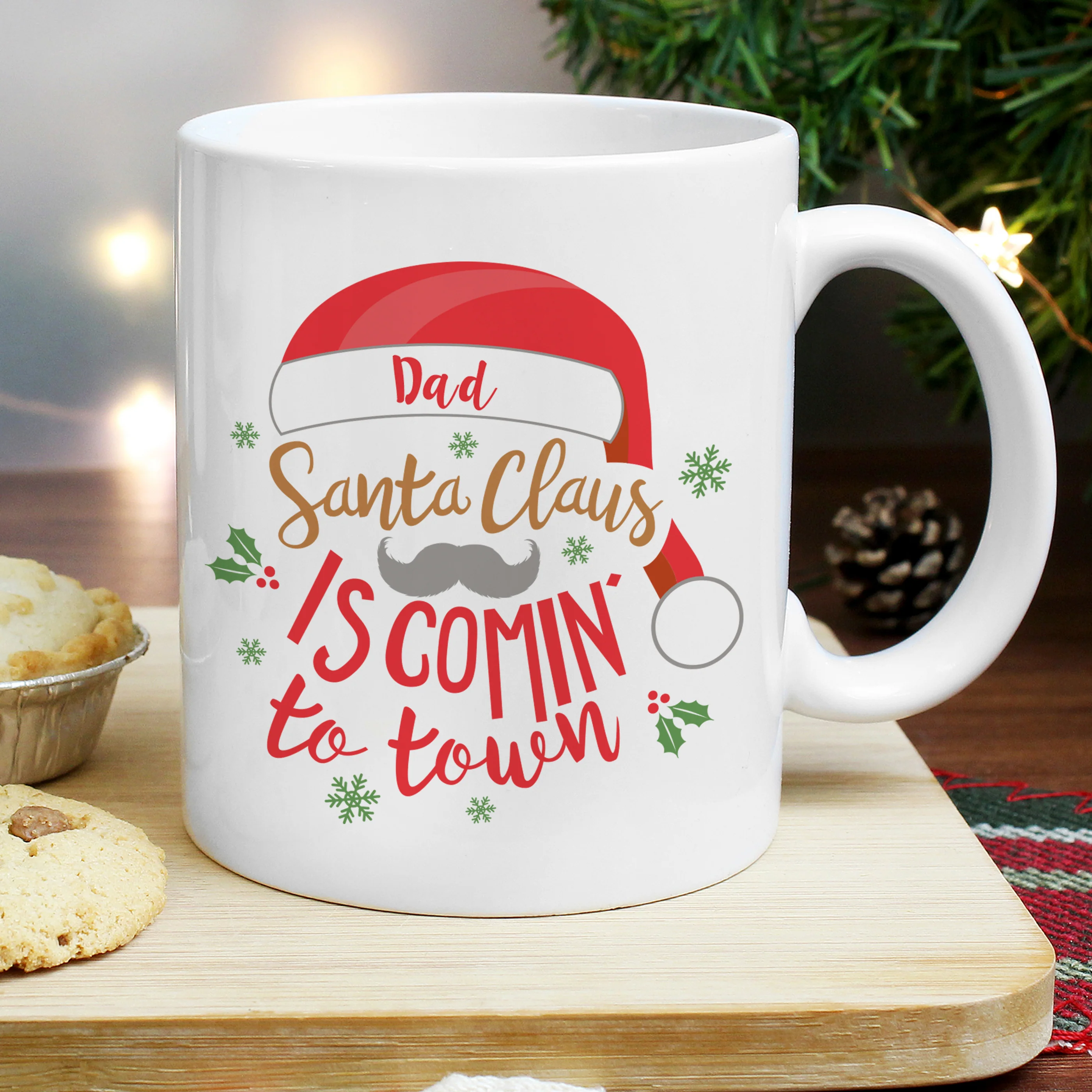 Personalised Santa Claus Is Comin To Town Mug - Image 2