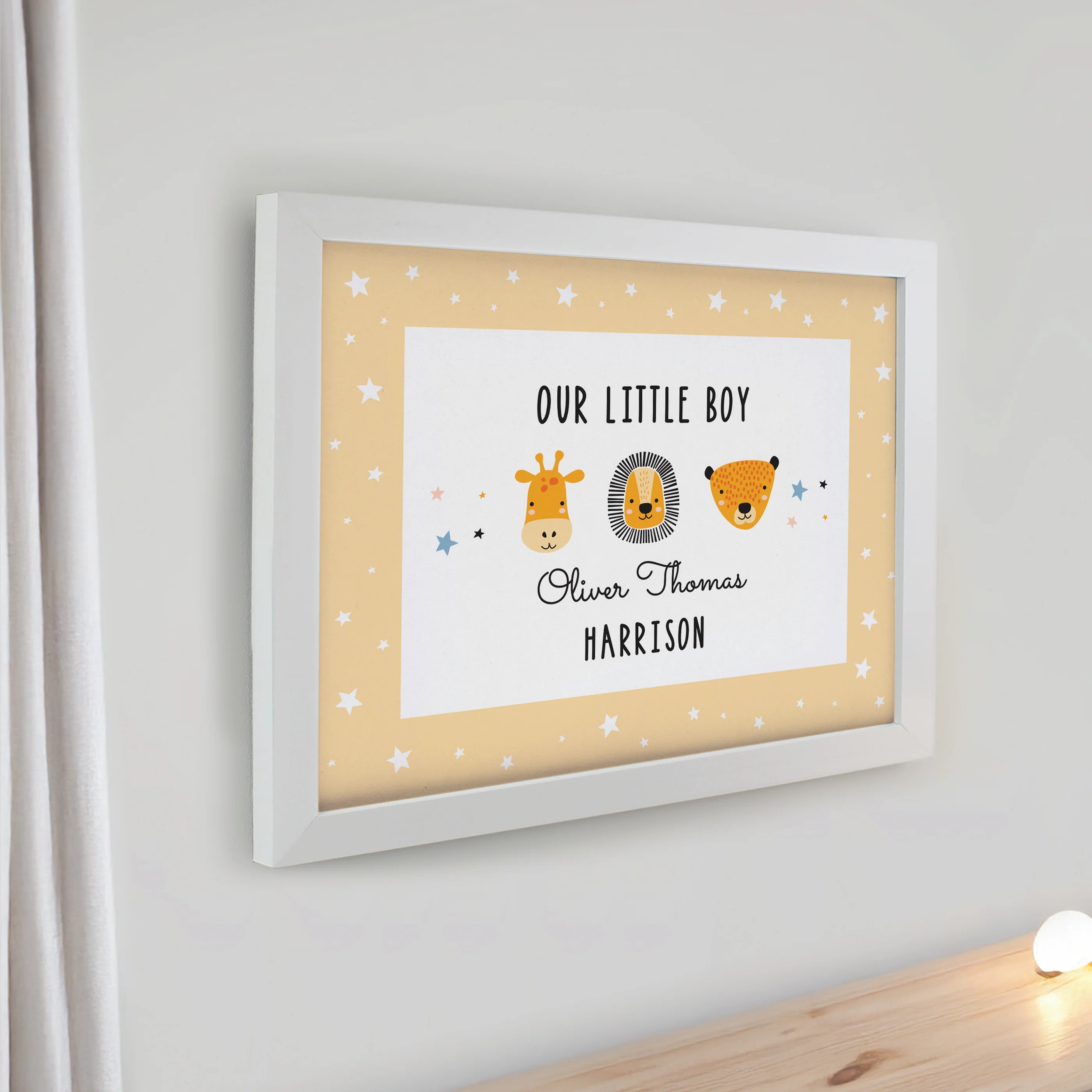 Personalised Scandi Animals White Poster Frame - Image 2