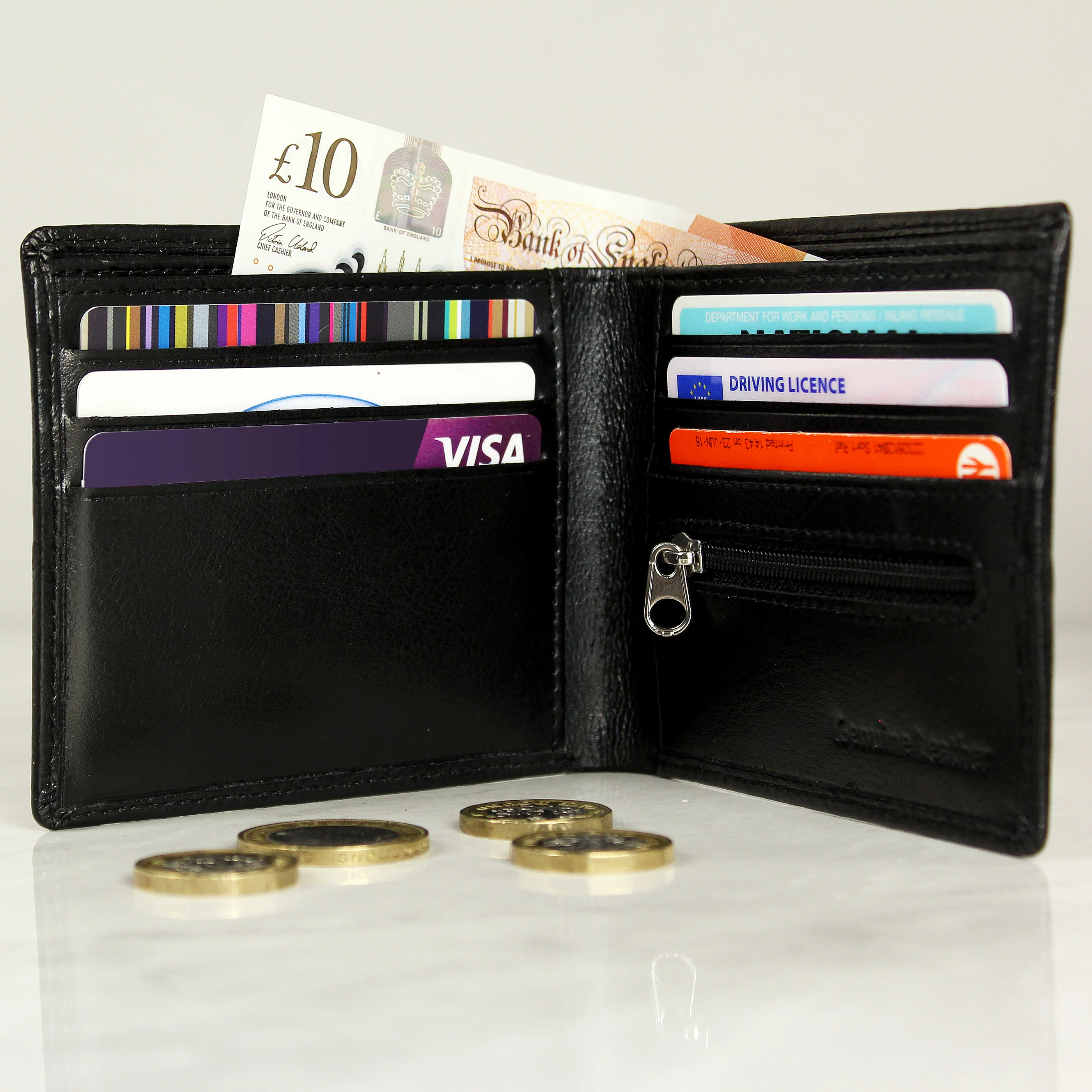 Personalised Script Font Leather Wallet - Image 4