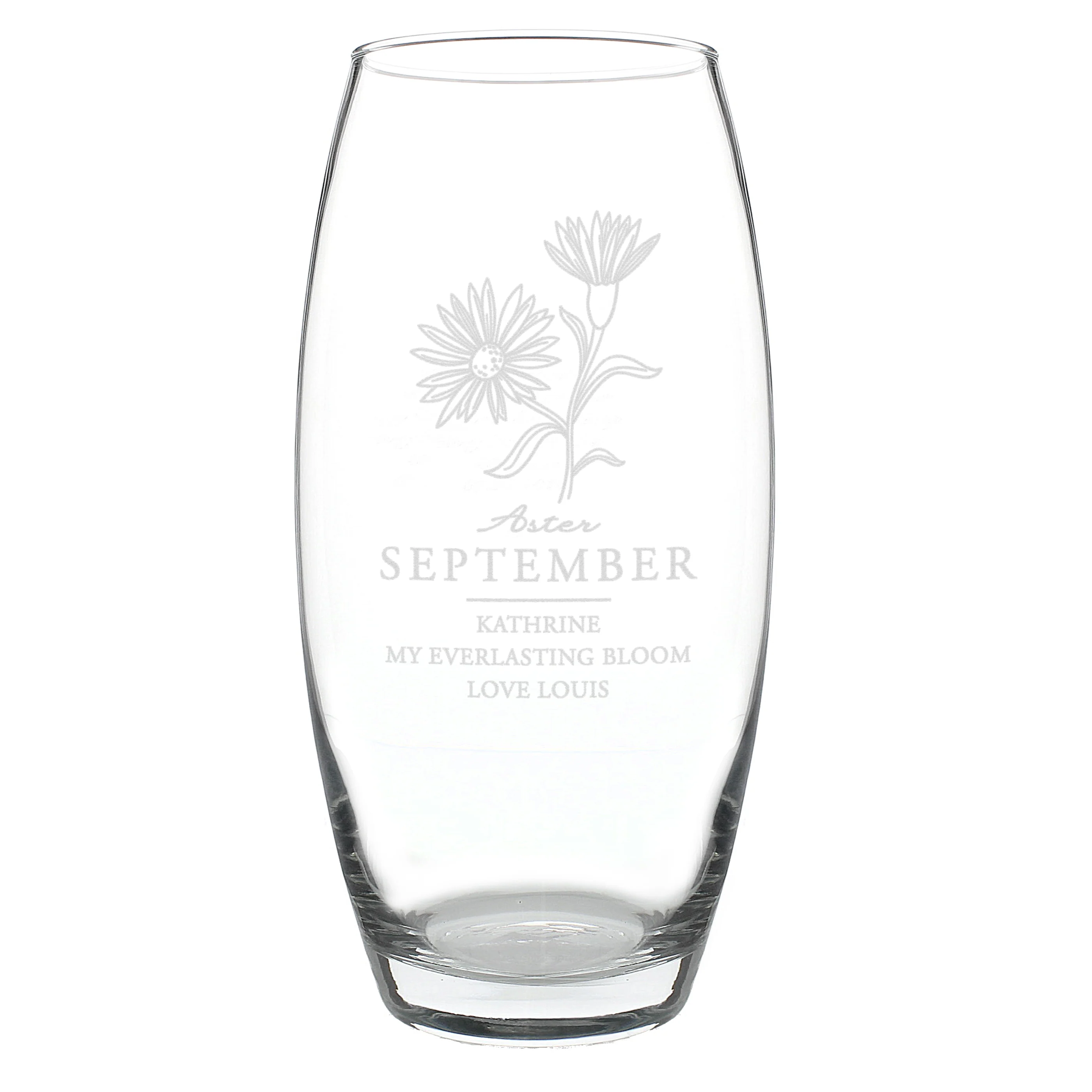 Personalised September Birth Flower Bullet Vase - Image 5