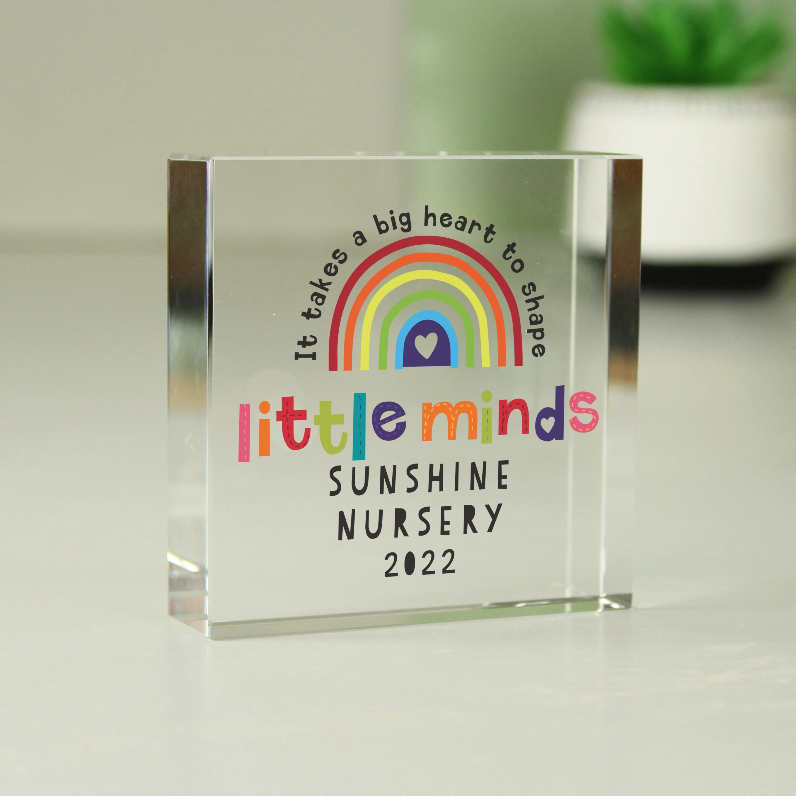 Personalised Shape Little Minds Crystal Token - Image 3