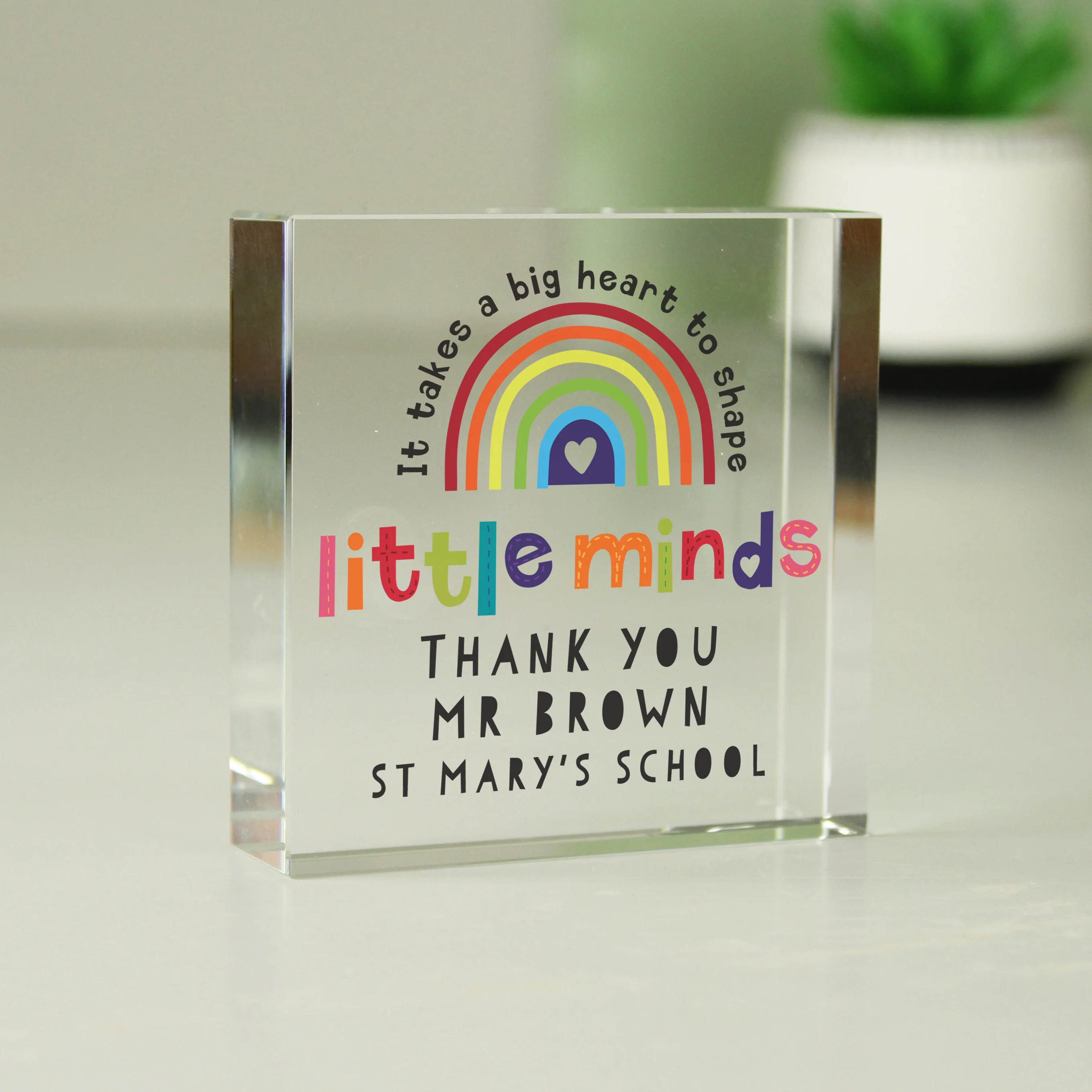 Personalised Shape Little Minds Crystal Token - Image 4