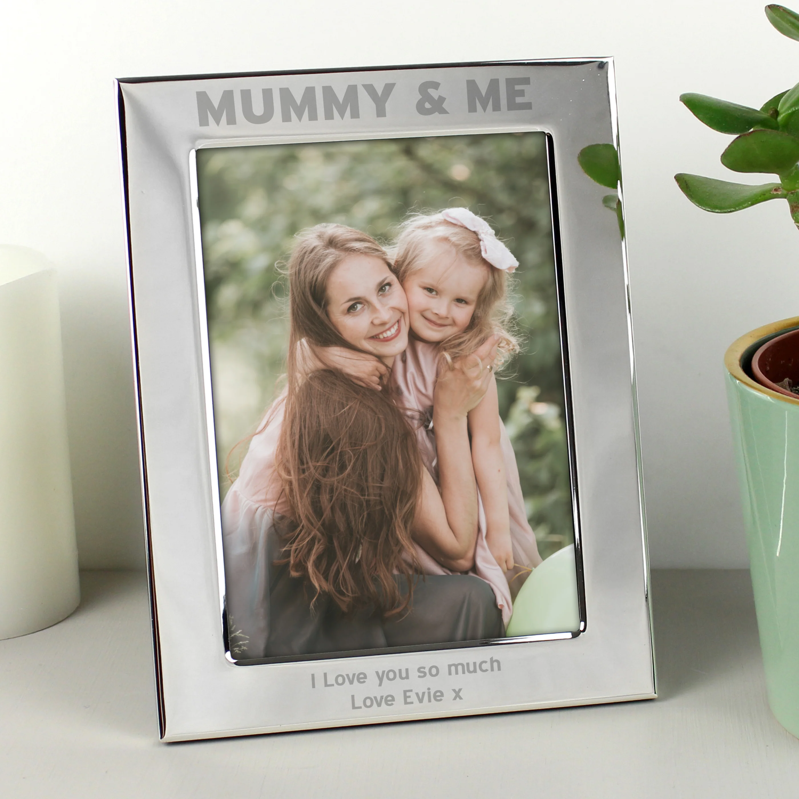 Personalised Silver 5x7 Mummy & Me Photo Frame - Image 2