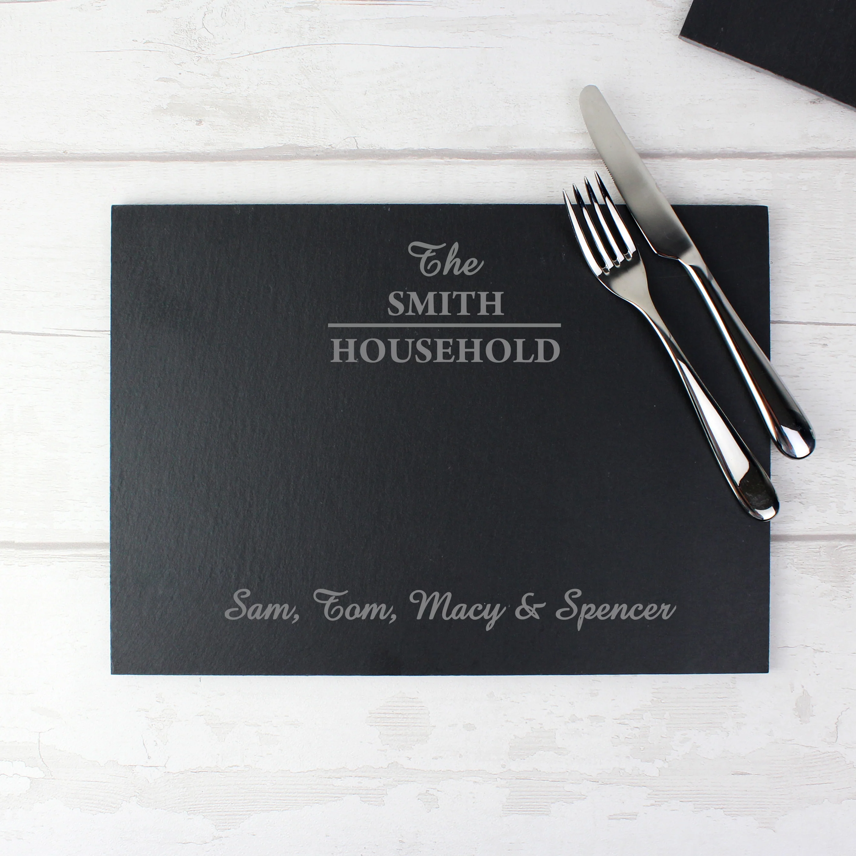 Personalised Slate Rectangle Placemat