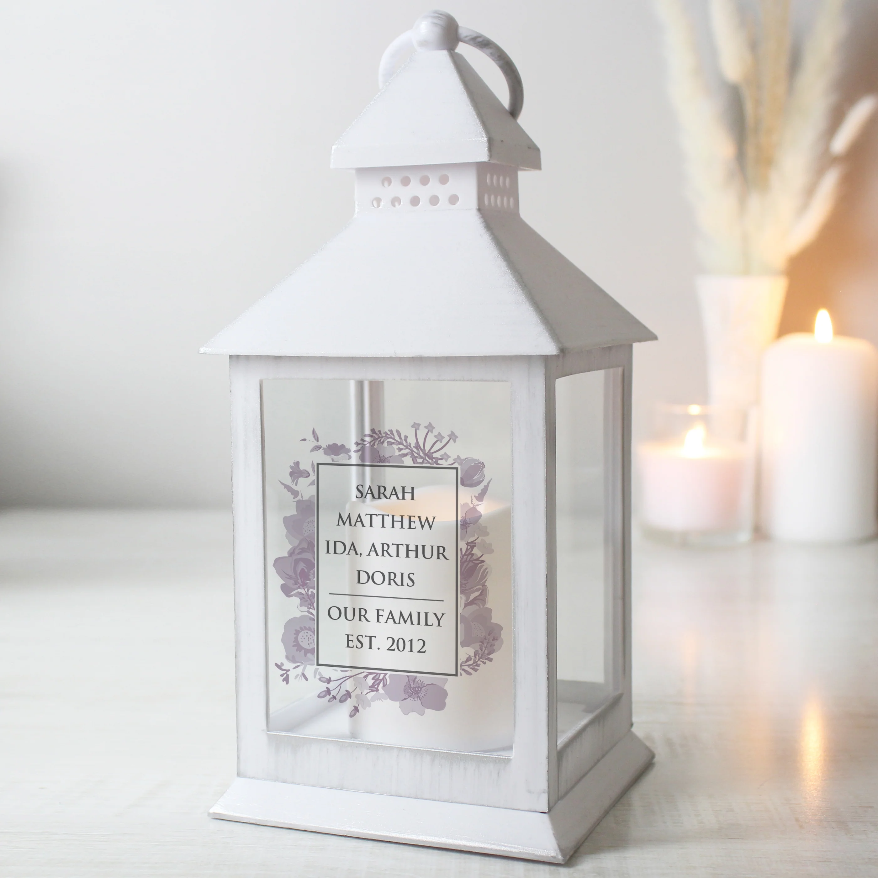 Personalised Soft Watercolour White Lantern - Image 4