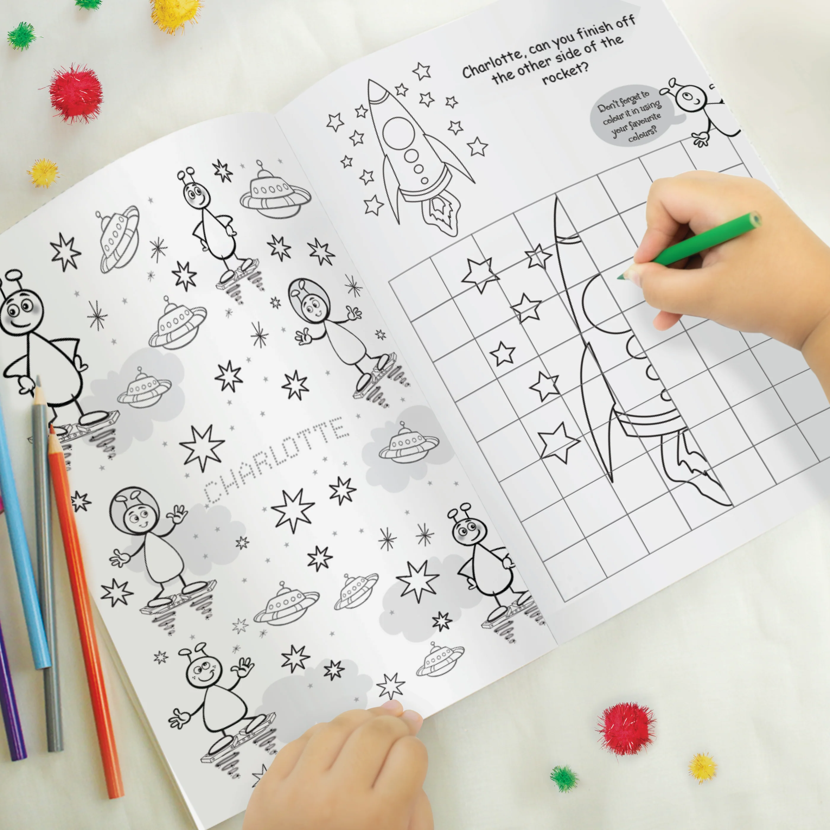 Personalised Space Colouring Book - Image 7