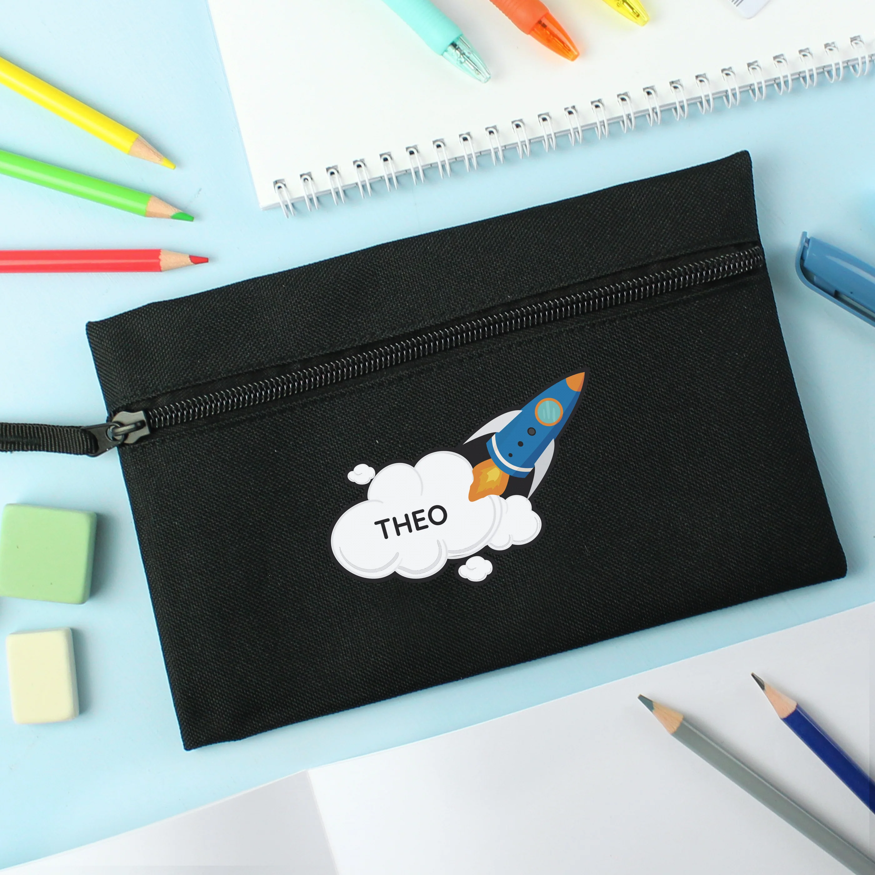 Personalised Space Rocket Pencil Case - Image 3