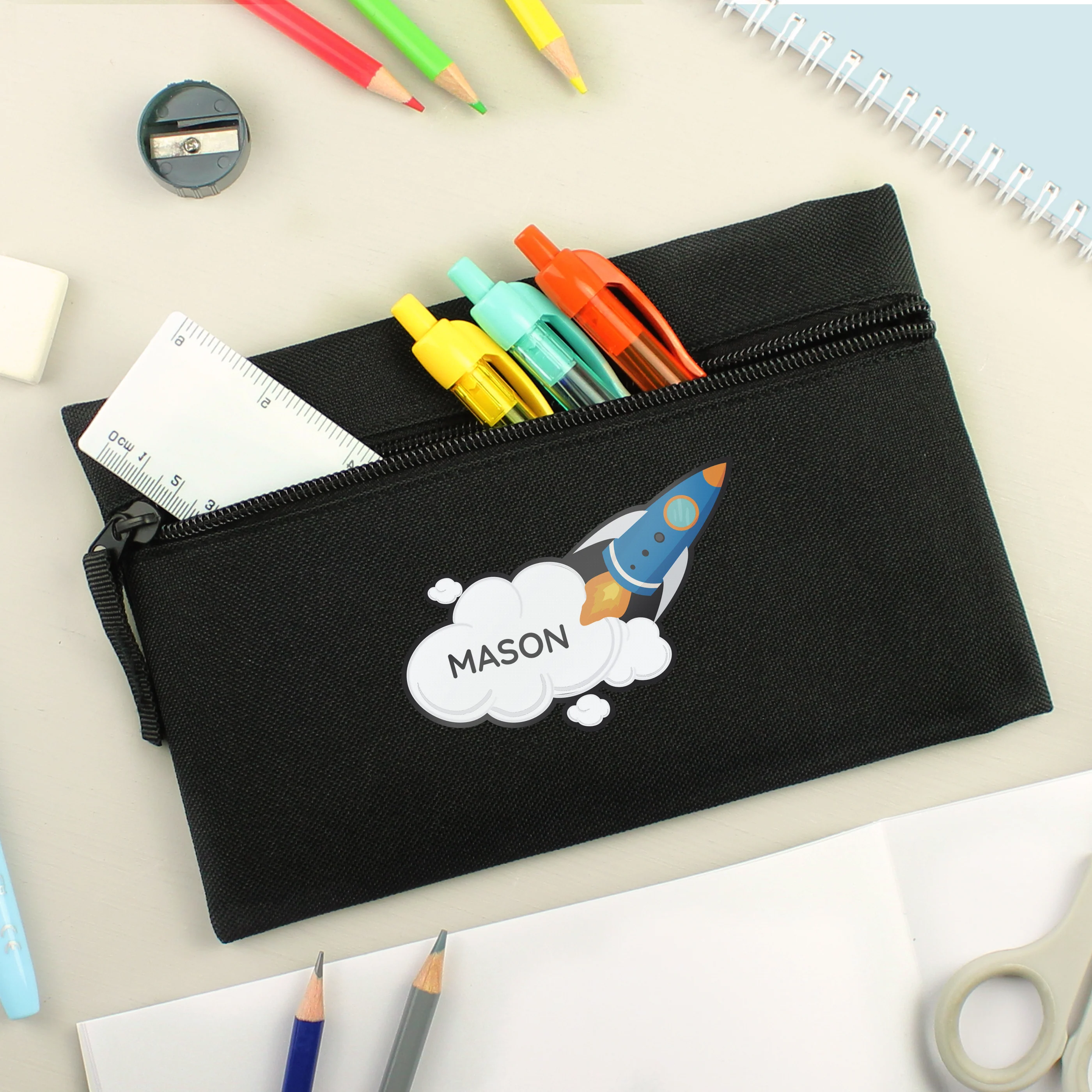 Personalised Space Rocket Pencil Case - Image 4