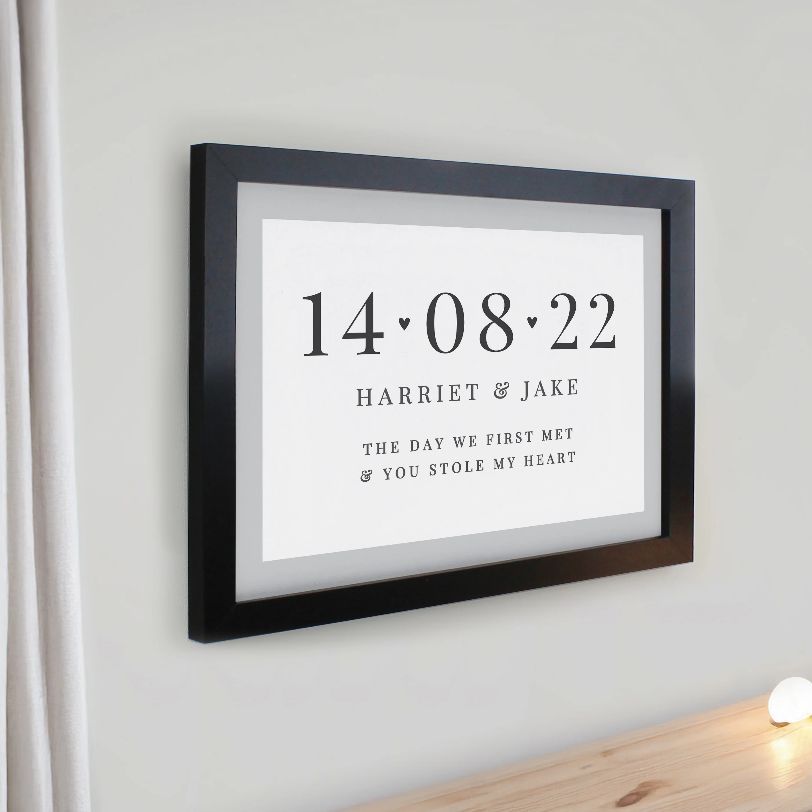 Personalised Special Date Black Poster Frame - Image 2