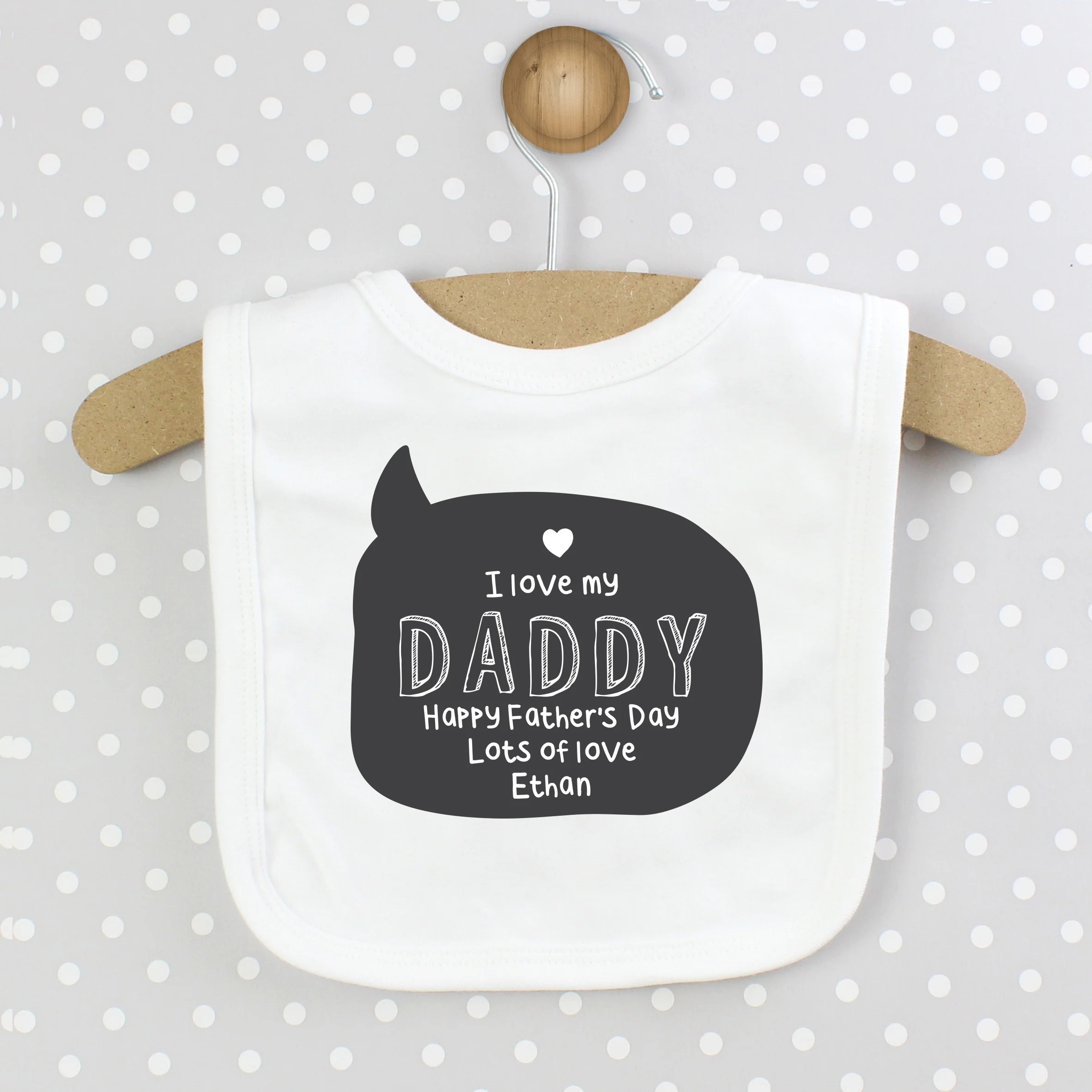 Personalised Speech Bubble Bib - Image 6