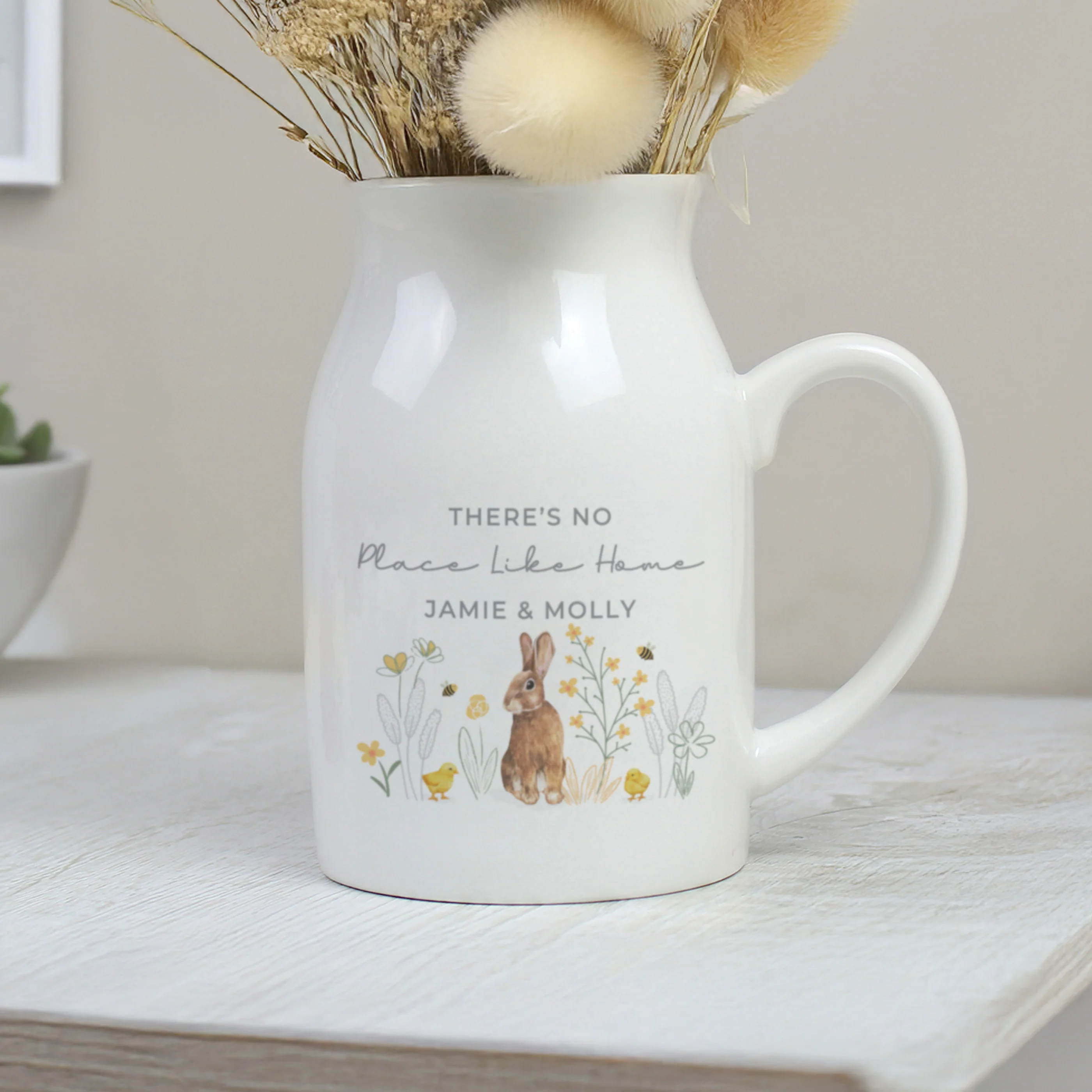 Personalised Spring Bunny Jug Vase - Image 2
