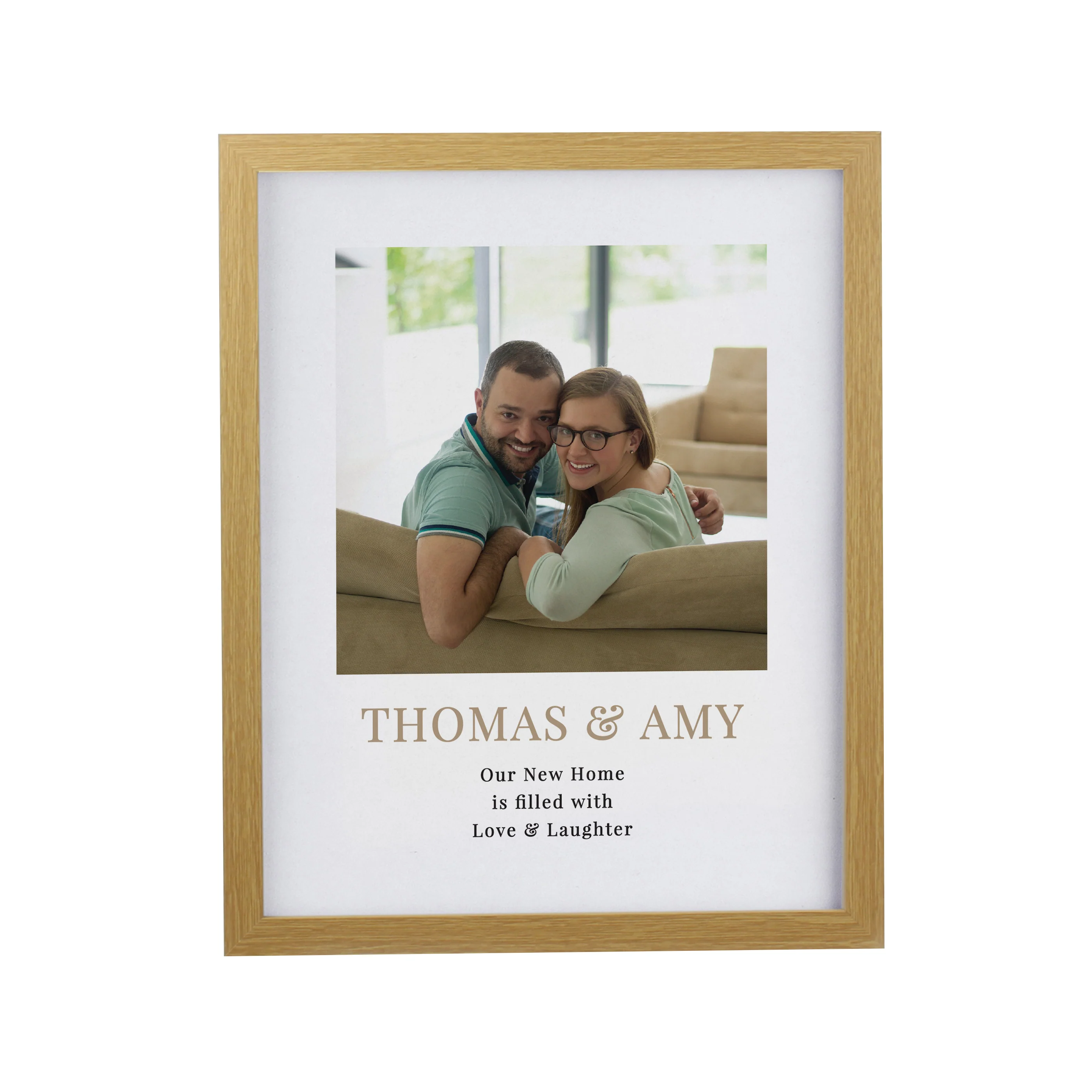 Personalised Square Photo Upload Oak Poster Frame - Image 4