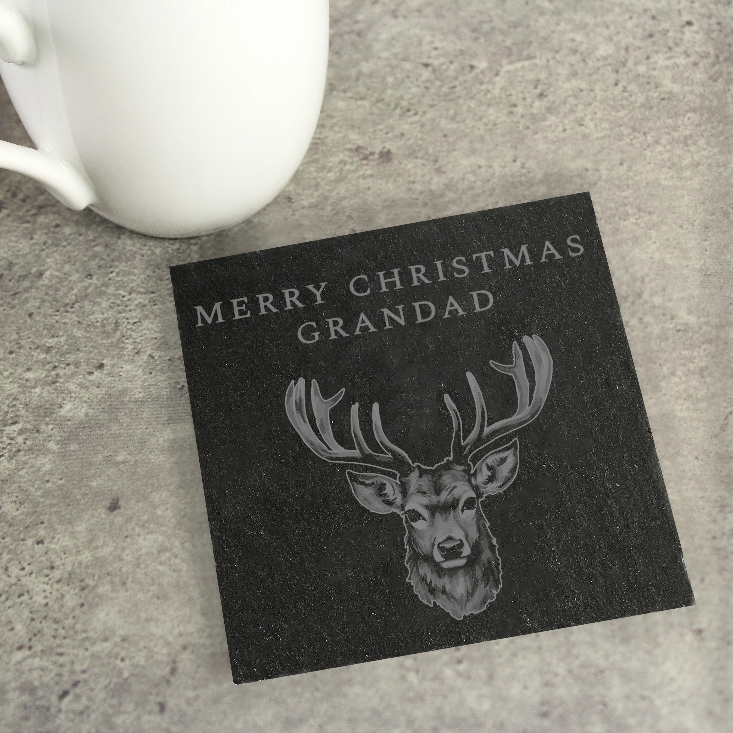 Personalised Stag Slate Coaster - Image 4