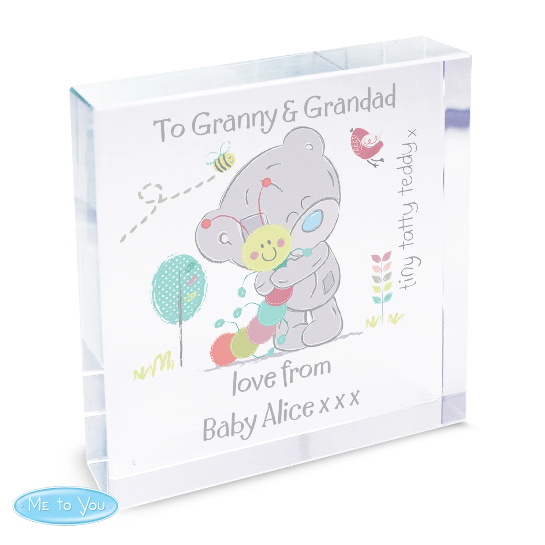 Personalised Tiny Tatty Teddy Cuddle Bug Crystal Token - Image 4