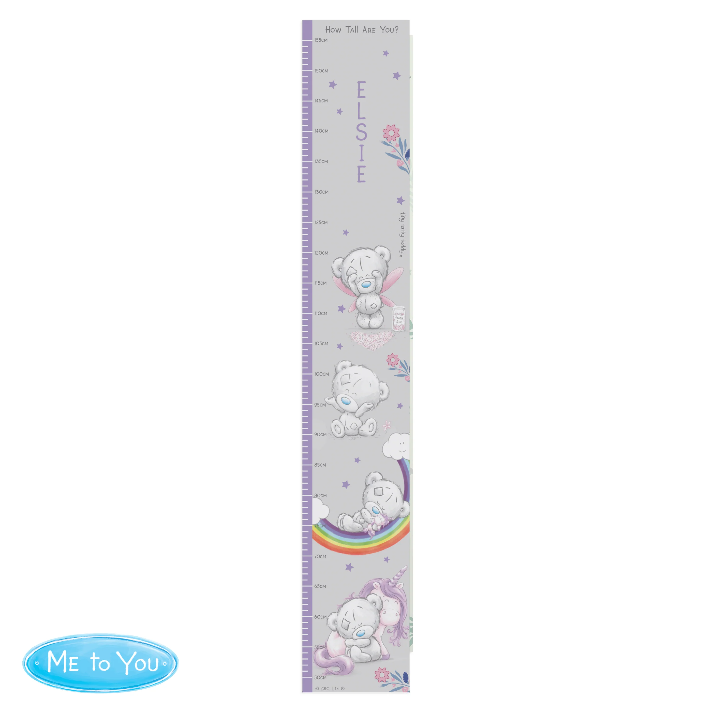 Personalised Tiny Tatty Teddy Unicorn Height Chart - Image 5