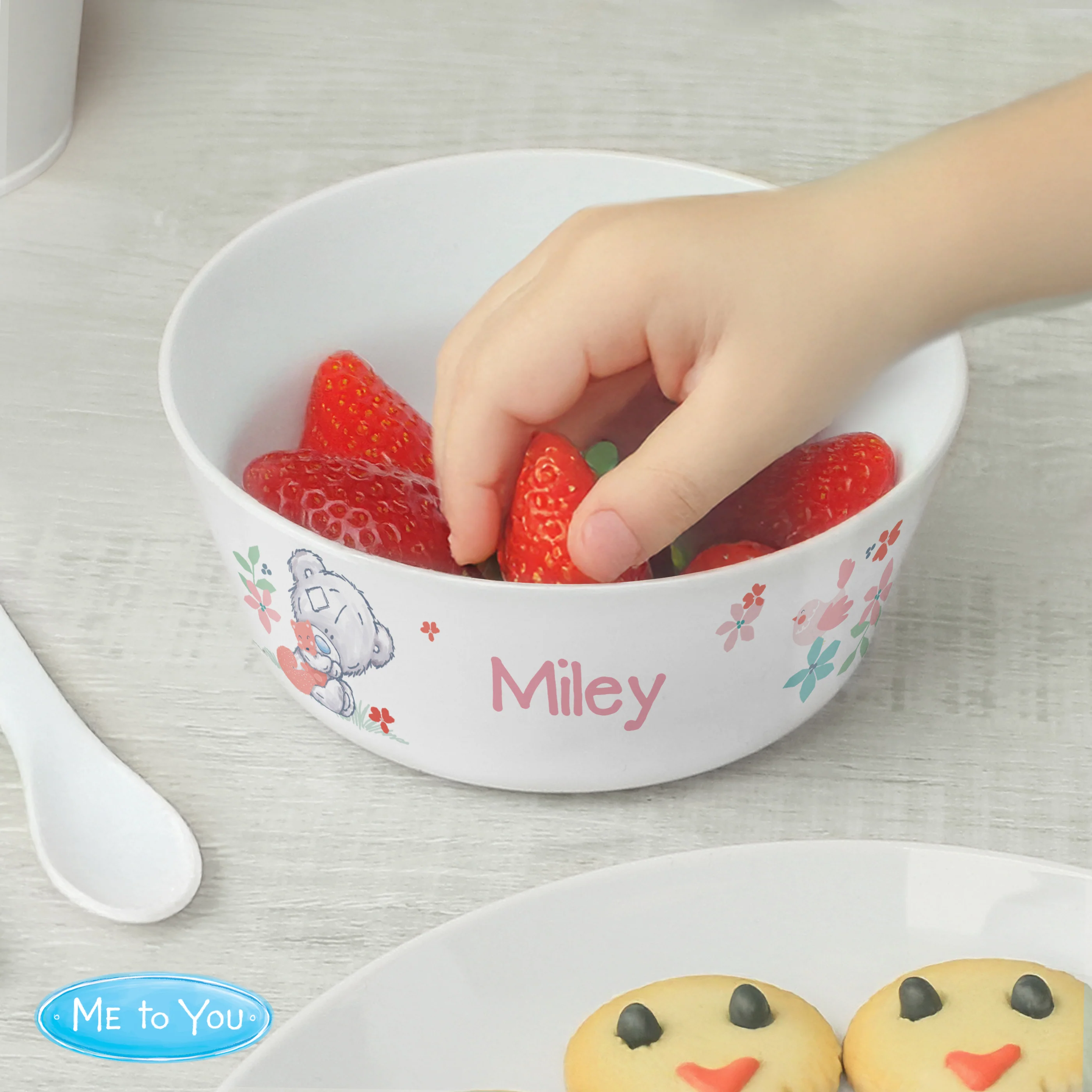 Personalised Tiny Tatty Teddy Woodland Animal Plastic Bowl - Image 2