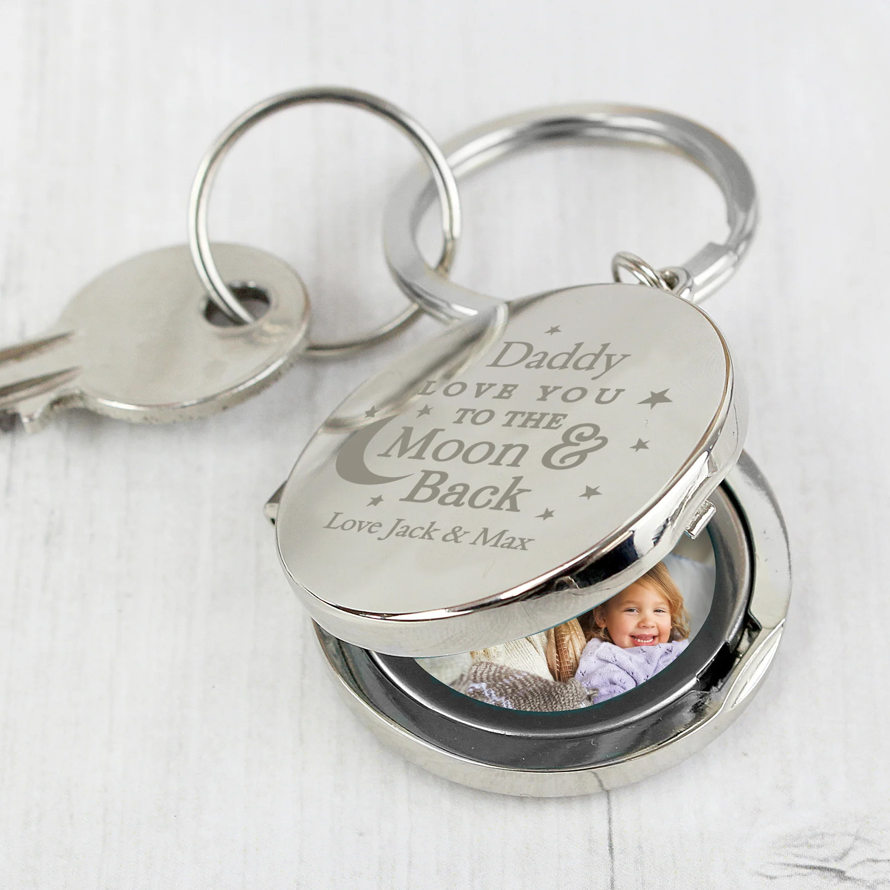 Personalised To the Moon and Back...Photo Keyring - Image 3