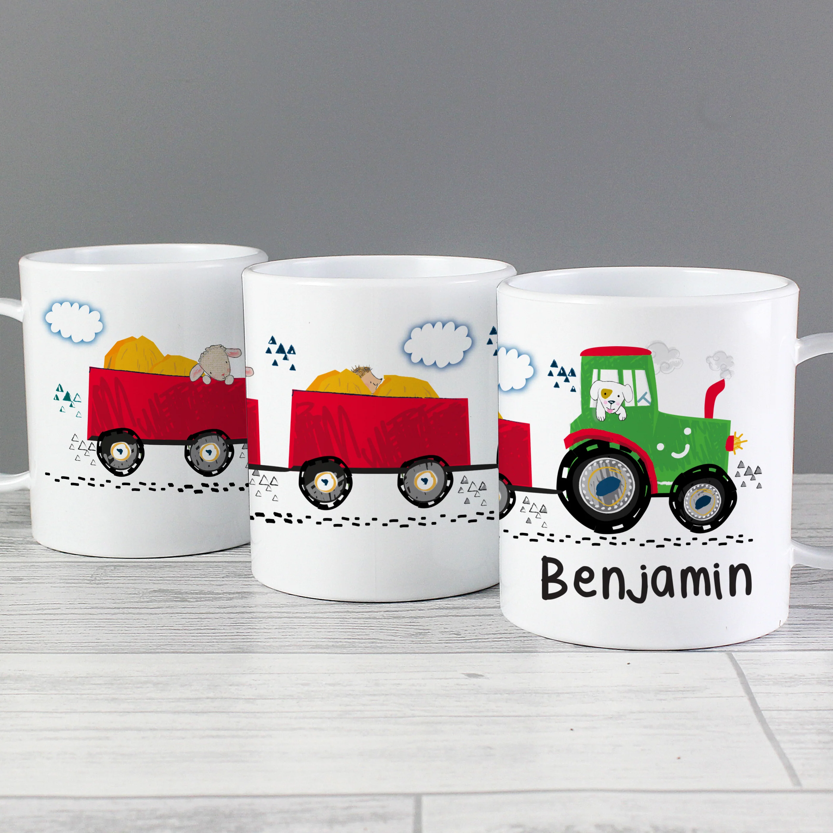 Personalised Tractor Plastic Mug - Image 4