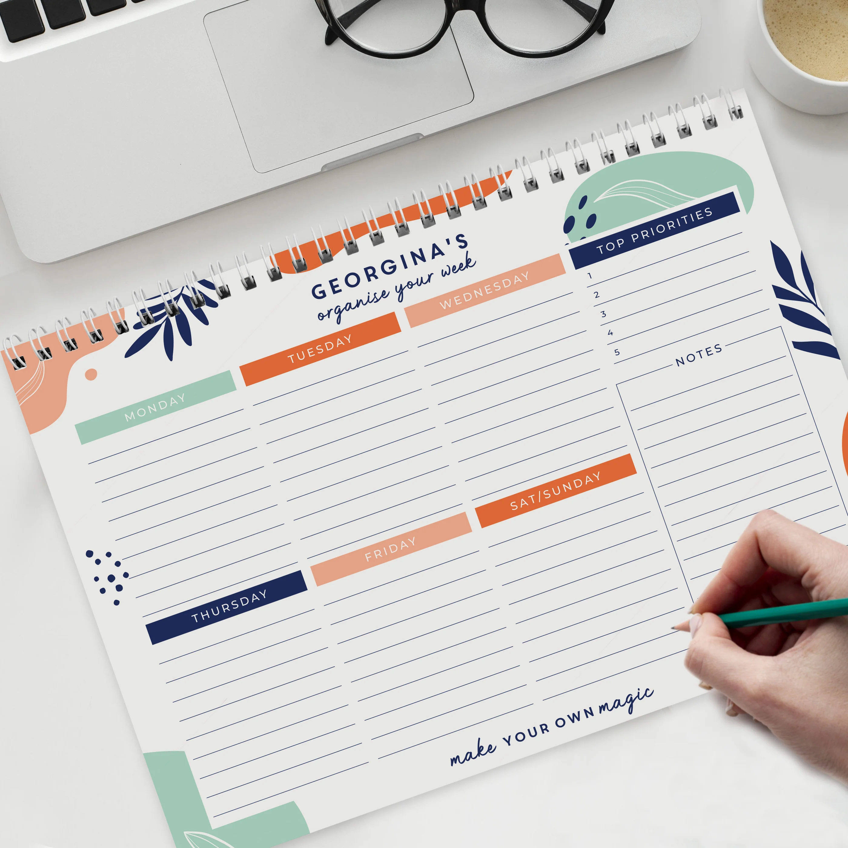 Personalised Tropical A4 Desk Planner - Image 6