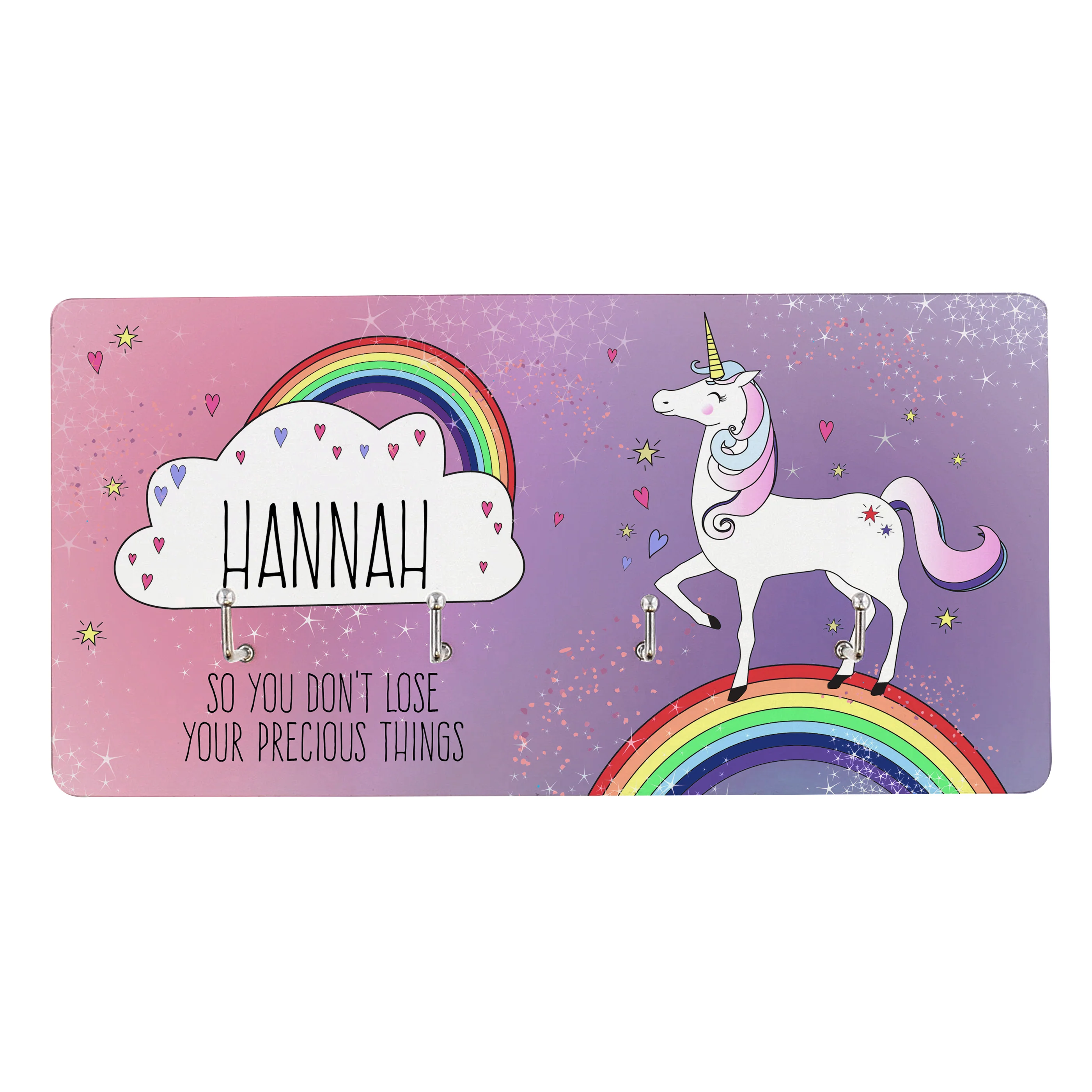 Personalised Unicorn Jewellery Hooks - Image 2