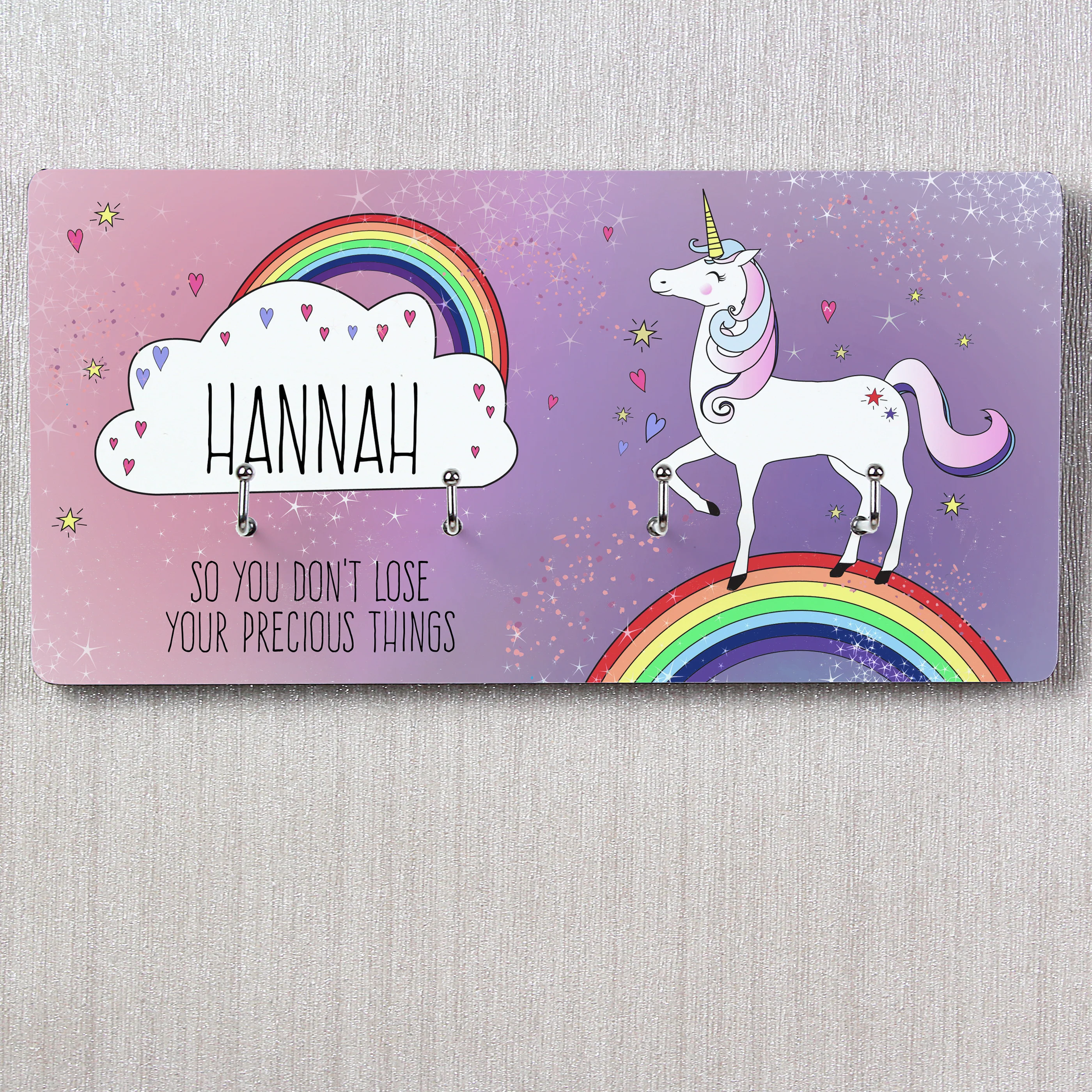 Personalised Unicorn Jewellery Hooks - Image 3
