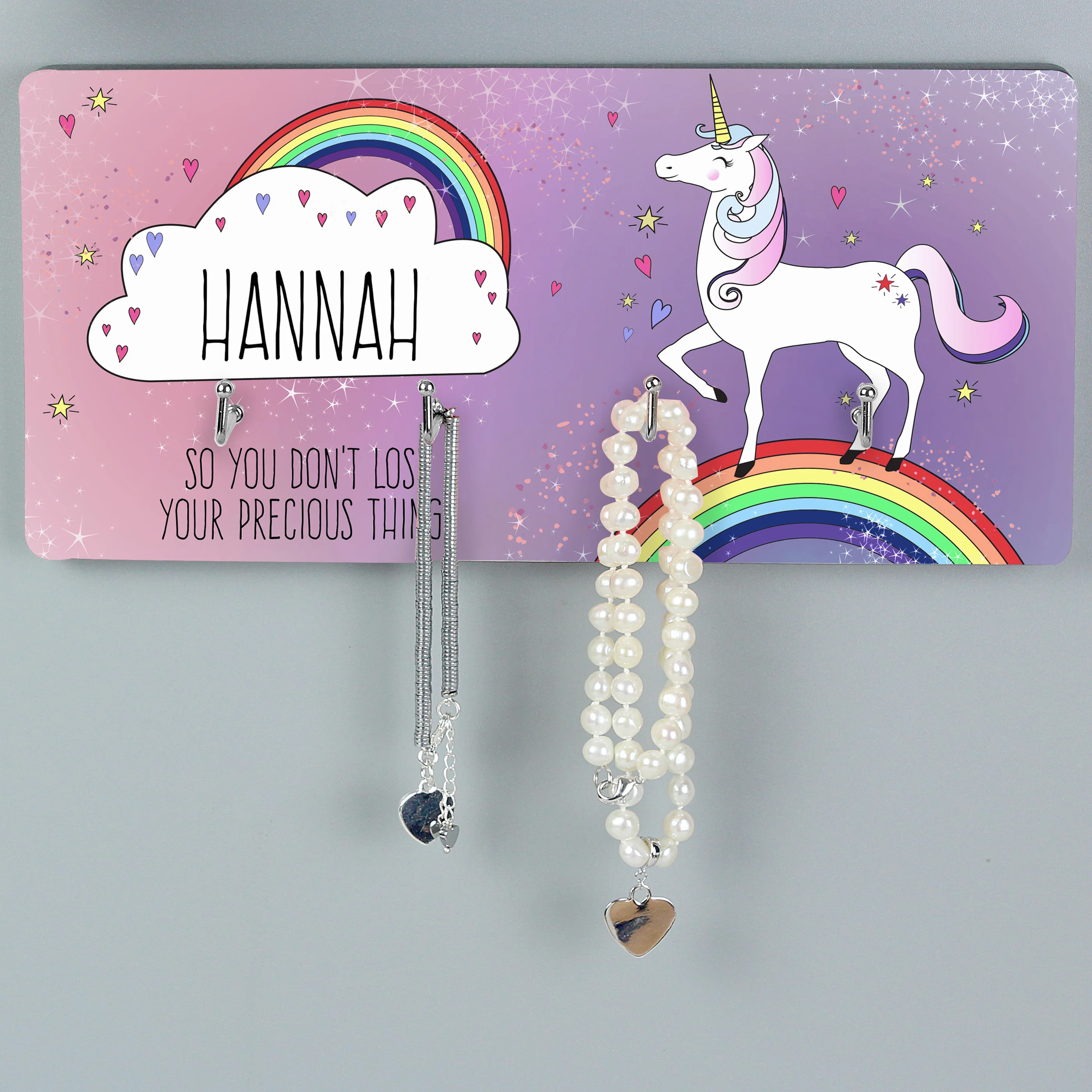 Personalised Unicorn Jewellery Hooks - Image 6