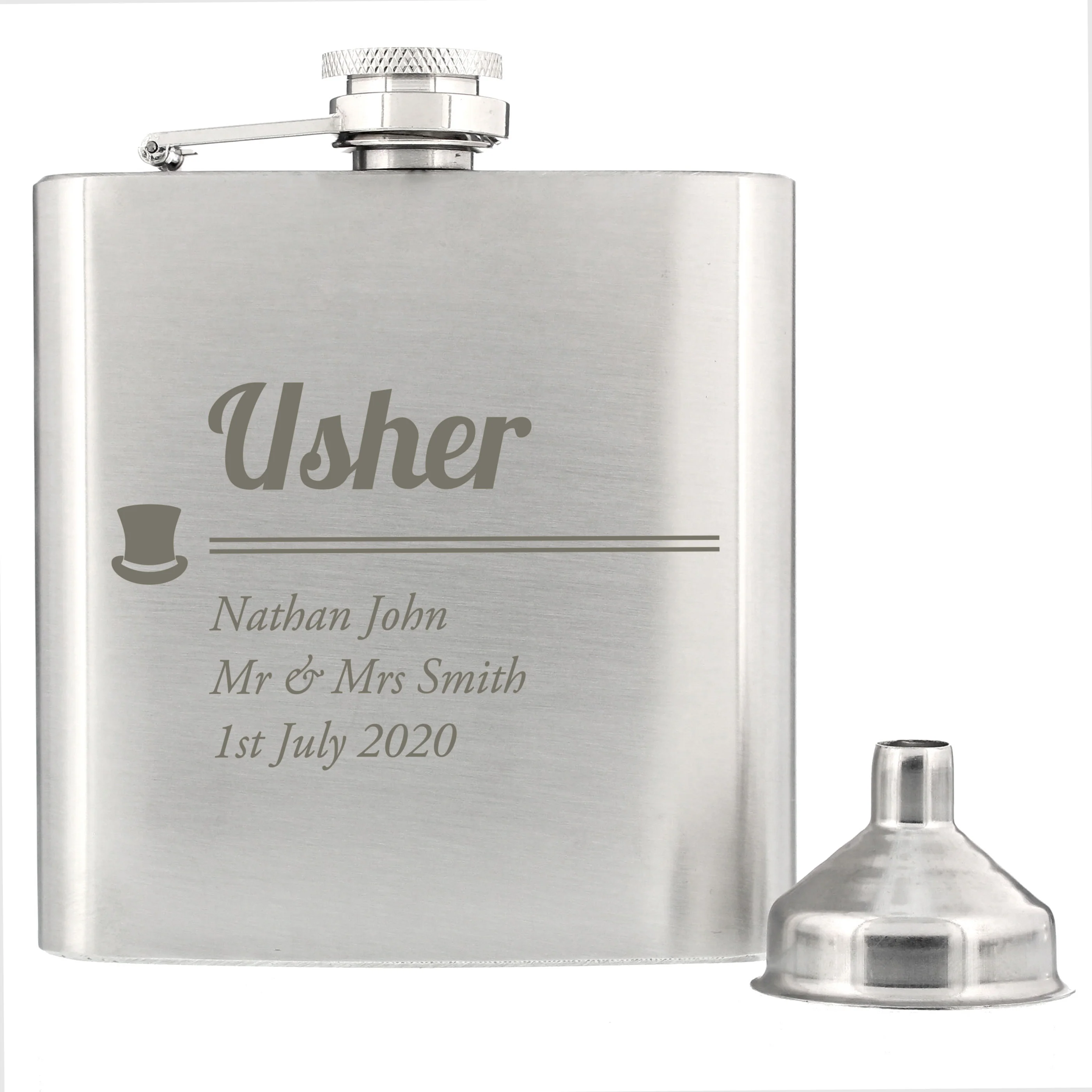 Personalised Usher Hip Flask - Image 2